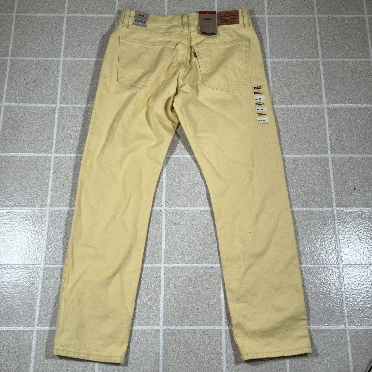 Levi's Levis Jeans Womens 29 Middy Straight Mid Rise Yellow Denim Size 29" - 1 Thumbnail