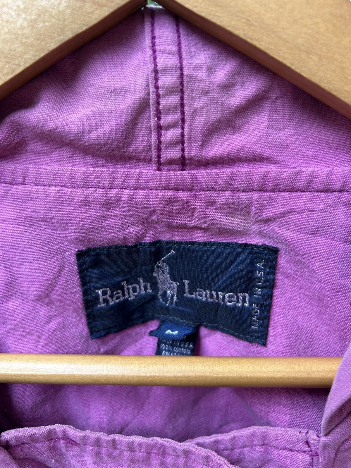 Vintage Vintage 80s-90s Polo Ralph Lauren Toggle Hoodie Sun Faded Size US L / EU 52-54 / 3 - 10 Thumbnail
