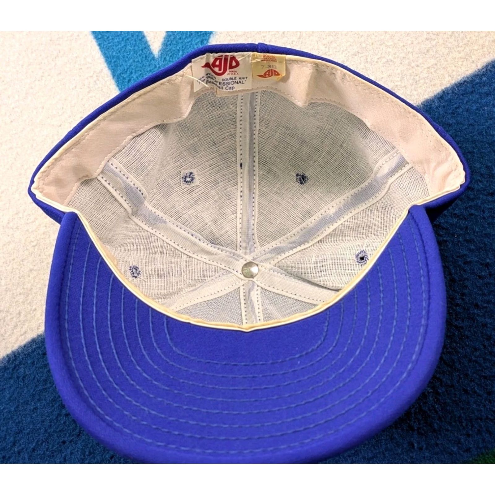 Vintage VINTAGE Beer Hat Fitted Blue P🍺D Size 7 3/8 1980's Made In USA Size ONE SIZE - 4 Thumbnail