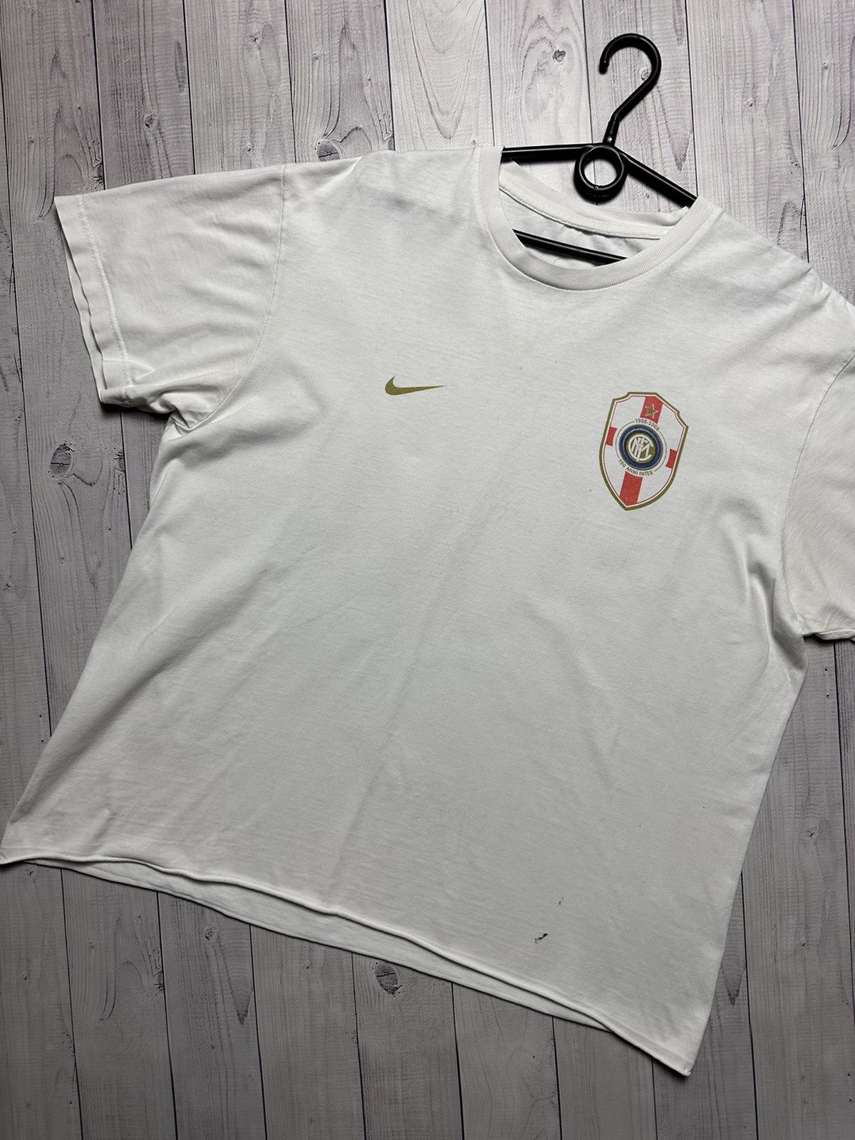 Nike × Vintage Vintage Nike Inter Milan soccer tee 100 years rare size XL Size US XL / EU 56 / 4 - 3 Thumbnail