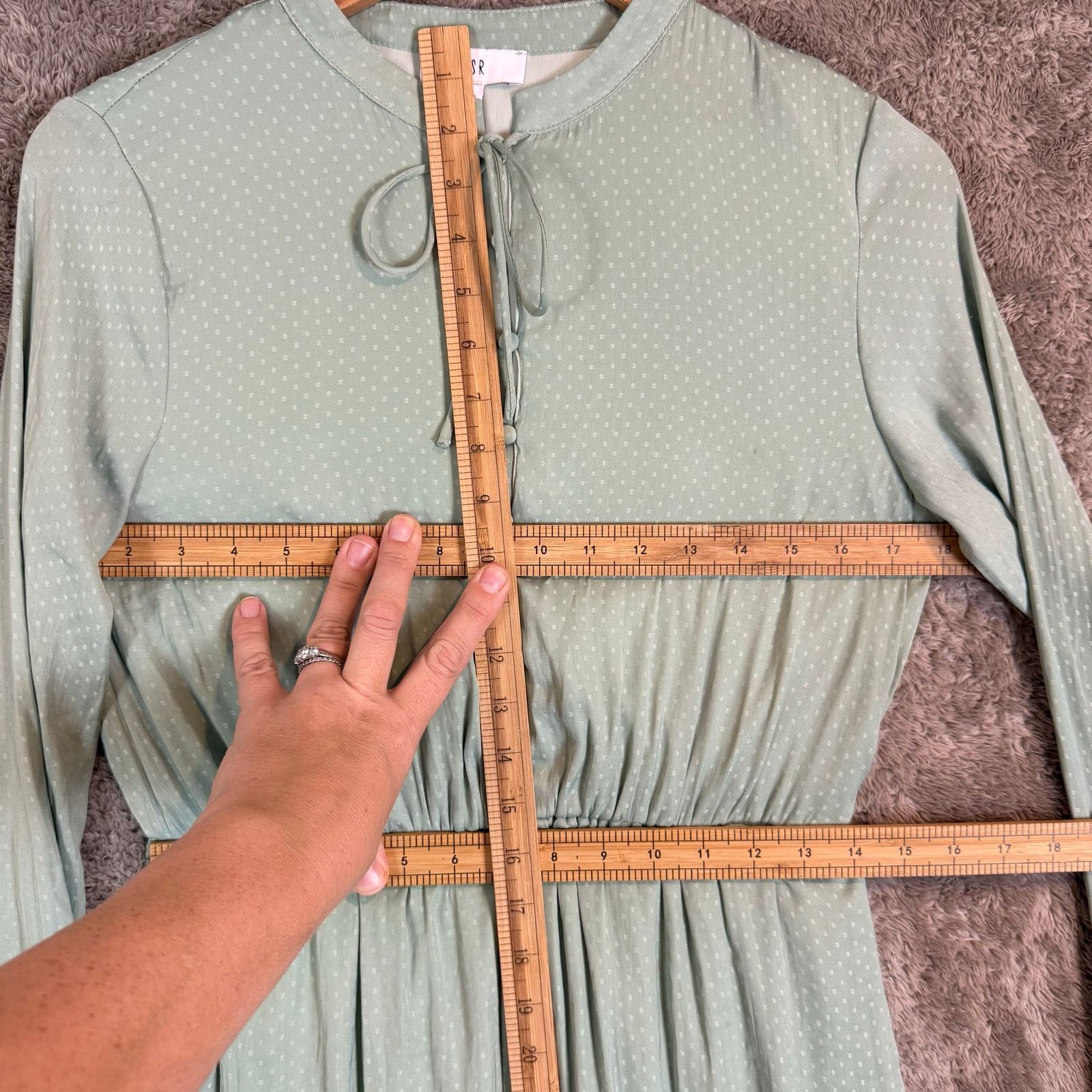 Other NSR Mint Green Tiered Peasant Mini Dress M Slit Skirt Ruffle Size M / US 6-8 / IT 42-44 - 11 Thumbnail