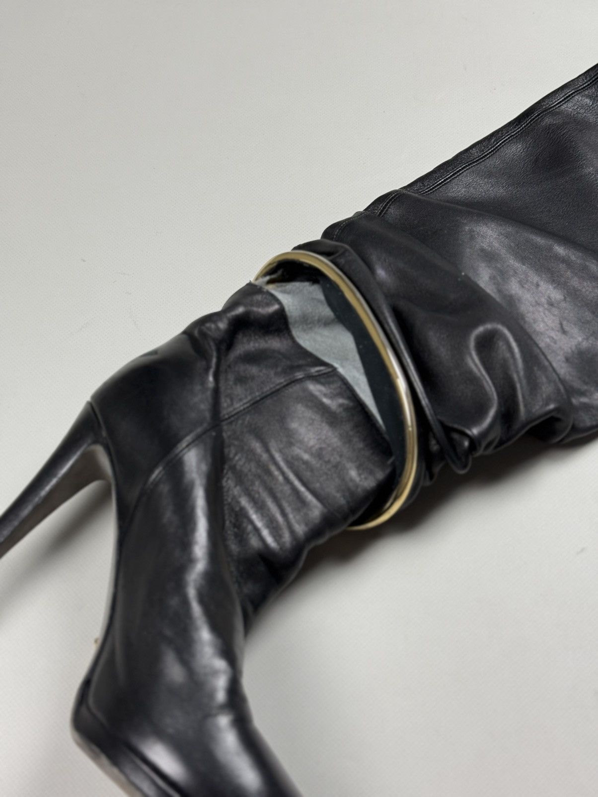 Sergio Rossi Sergio Rossi Ladies Leather Over The Knee Heeled Boots Size US 8.5 / IT 38.5 - 14 Thumbnail