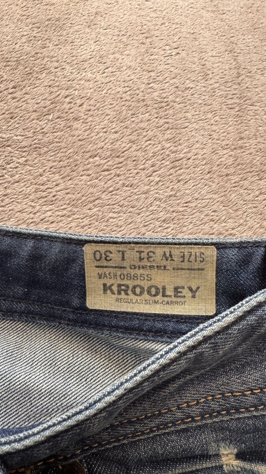 If Six Was Nine Diesel Krooley Y2K Wash Faded Ripped Jeans LGB ifsixwasnine Size US 31 - 5 Thumbnail