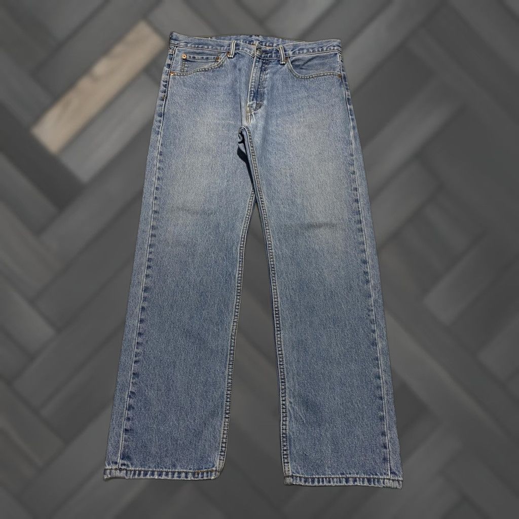 Levi's Levi's 505 Jeans Mens 36x32 Blue Denim Straight Leg Regular Fit Zip Fly Red Tab 5-Pocket Design Size US 36 / EU 52 - 1 Thumbnail