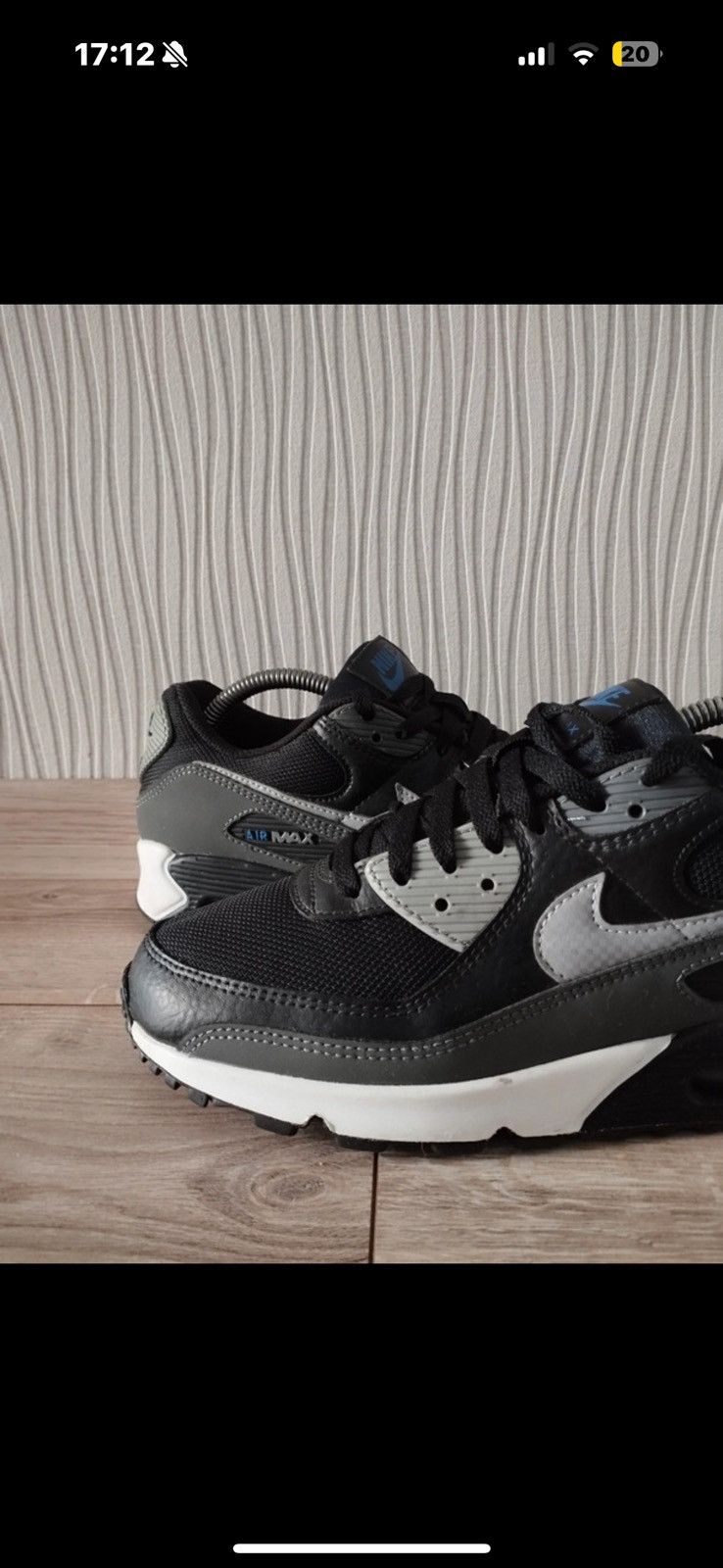 Nike Nike Air Max 90 size 42,5 black grey sneakers Size US 9 / EU 42 - 2 Thumbnail