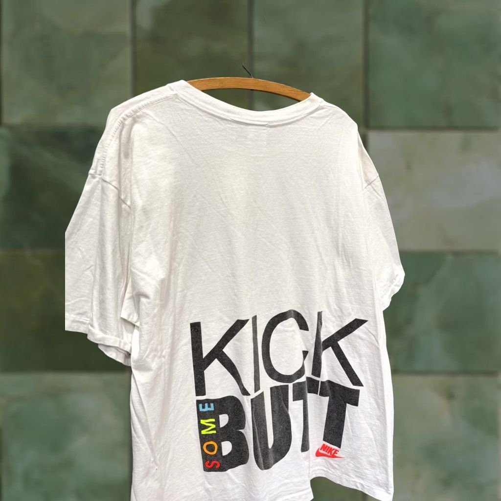 Nike VINTAGE Nike Swoosh Tee Shirt White Cotton T-Shirt 90s Size L Mens USA Size US L / EU 52-54 / 3 - 1 Thumbnail