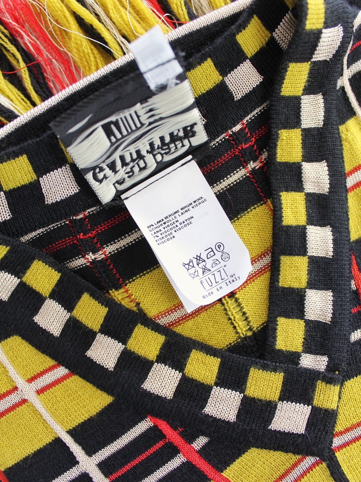 Jean Paul Gaultier Jean Paul Gaultier 90s Vintage Tartan Pattern Poncho Sweater Size L / US 10 / IT 46 - 10 Thumbnail