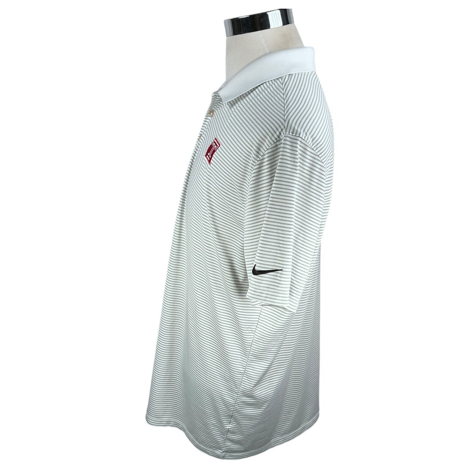 Nike Nike Temple Golf Polo Shirt Men XL White Gray Short Sleeve Size US XL / EU 56 / 4 - 4 Thumbnail