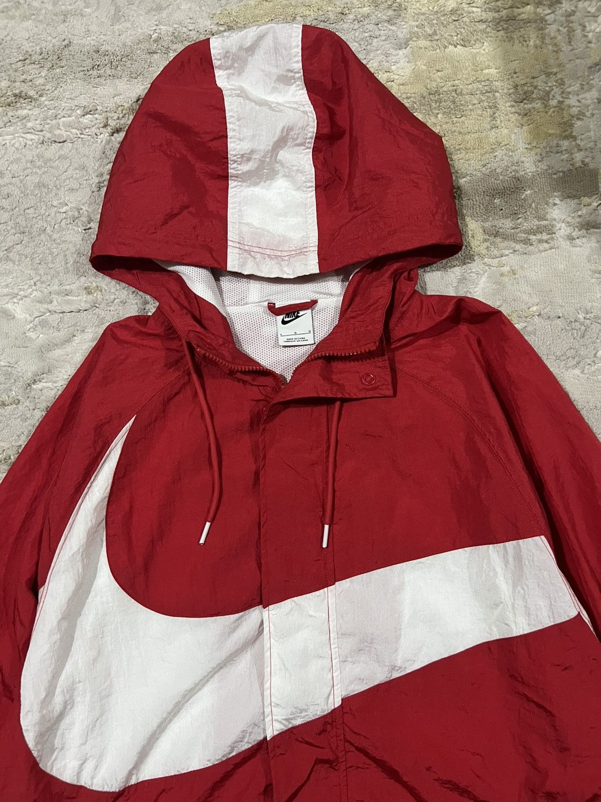 Nike × Stussy Y2K Nike Sportswear Big Swoosh Logo Woven Lined Zip Jacket Size US L / EU 52-54 / 3 - 5 Thumbnail