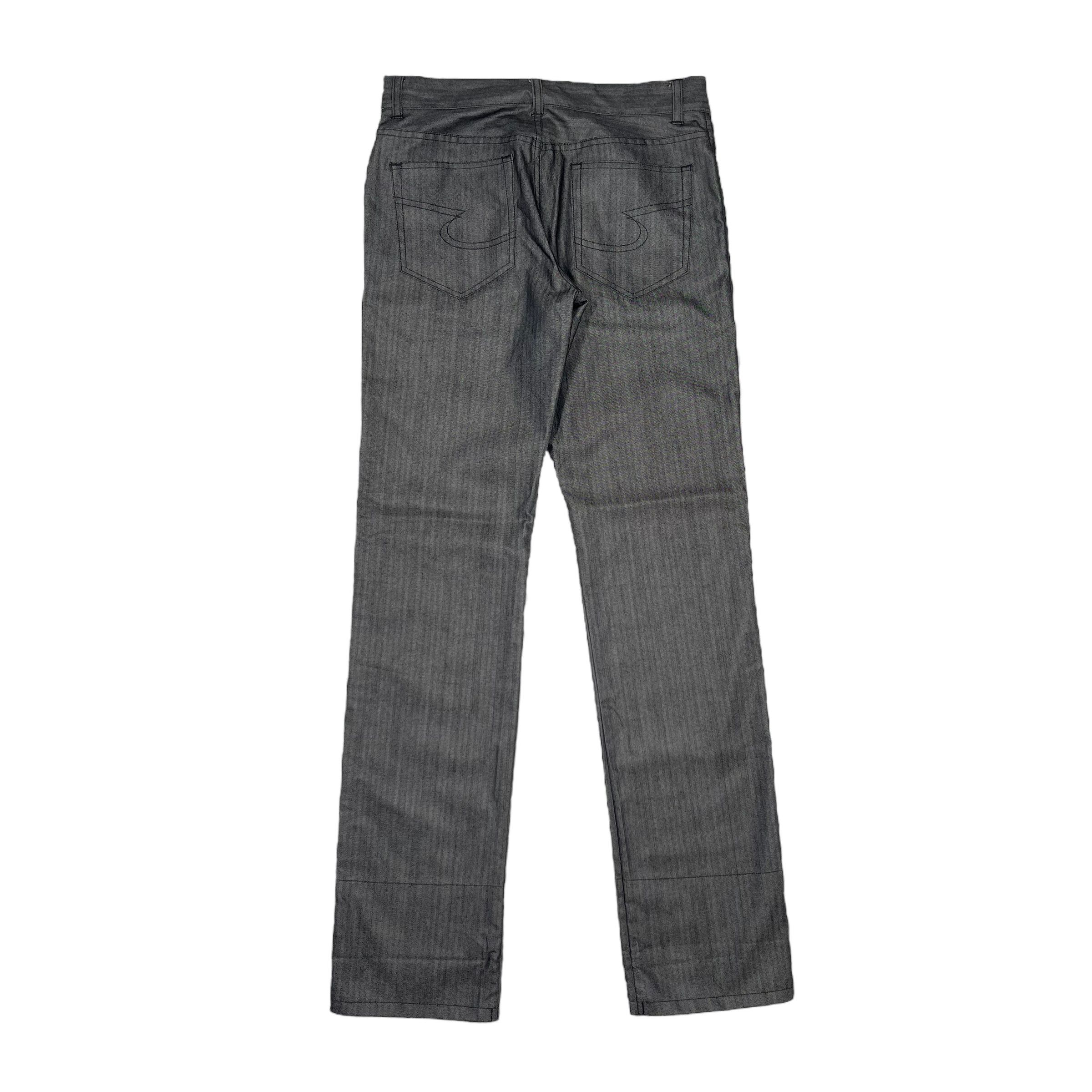 If Six Was Nine × KMRii × semanticdesign Semantic Striped Texture Punk Japanese Pants Size US 30 / EU 46 - 3 Thumbnail