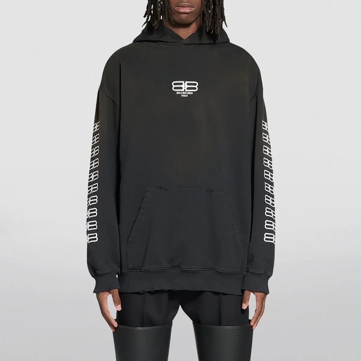 Balenciaga Oversized Distressed Hoodie