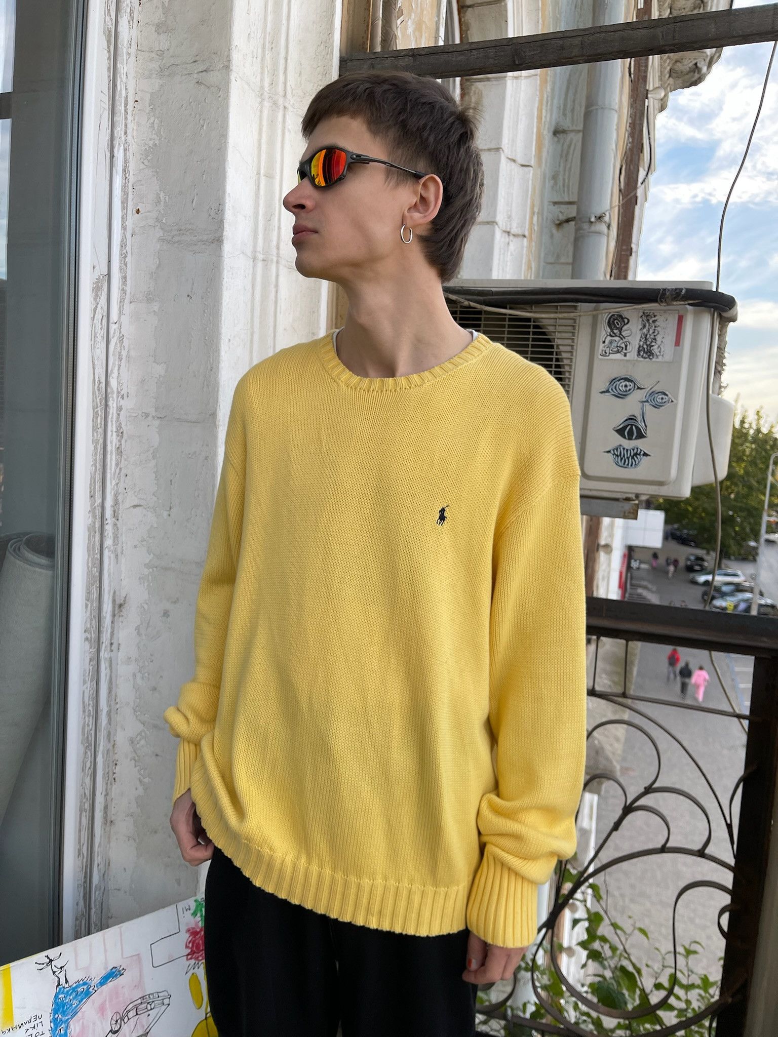 Polo Ralph Lauren Vintage Polo Ralph Lauren Yellow Knit Sweater Size US XL / EU 56 / 4 - 1 Thumbnail