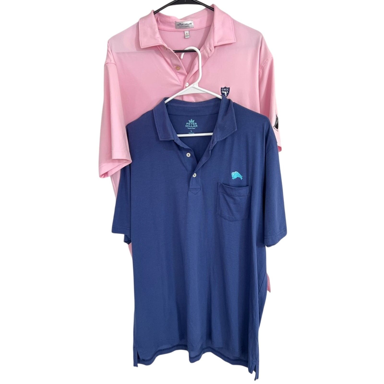Peter Millar Lot of 2 Peter Millar Mens Summer Comfort Polo Shirt Size US L / EU 52-54 / 3 - 1 Thumbnail