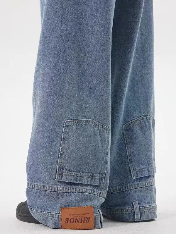 Japanese Brand VIBE Washed vintage reverse-wear design inverted jeans Size US 30 / EU 46 - 1 Thumbnail