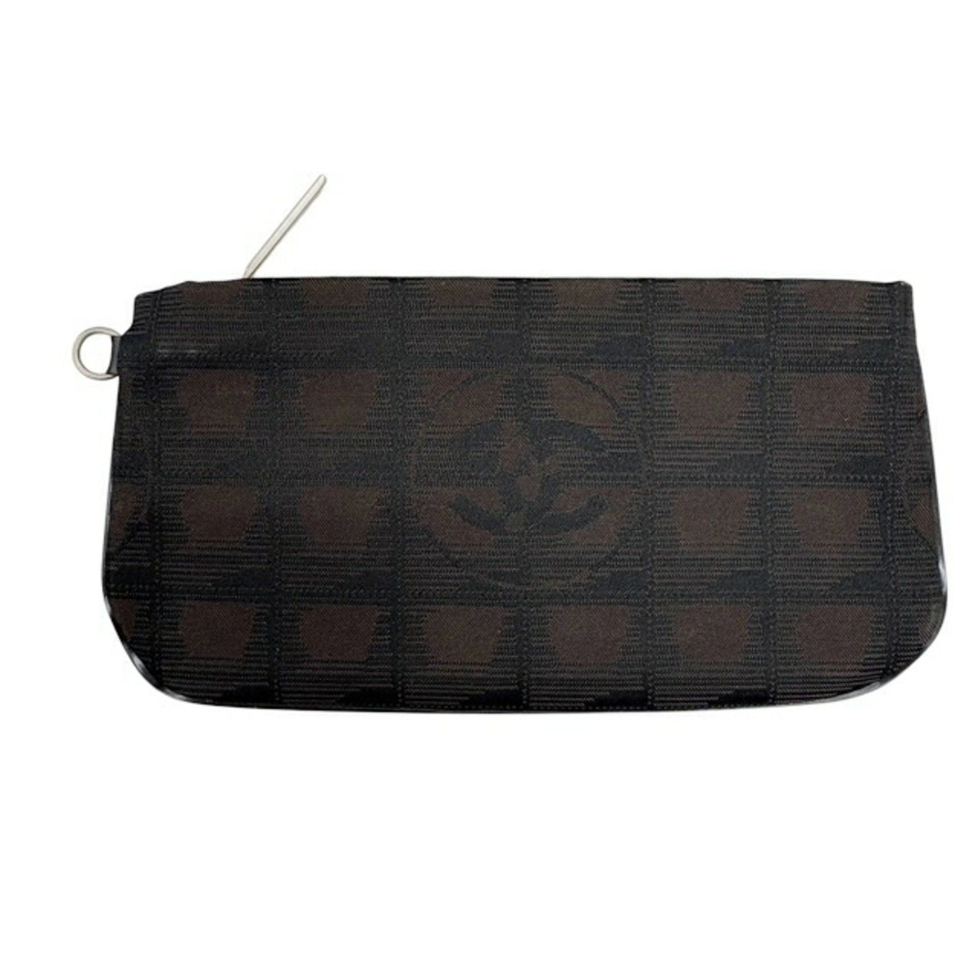 Chanel CHANEL New Travel Line Pouch, Brown Nylon Bag Size ONE SIZE - 1 Thumbnail