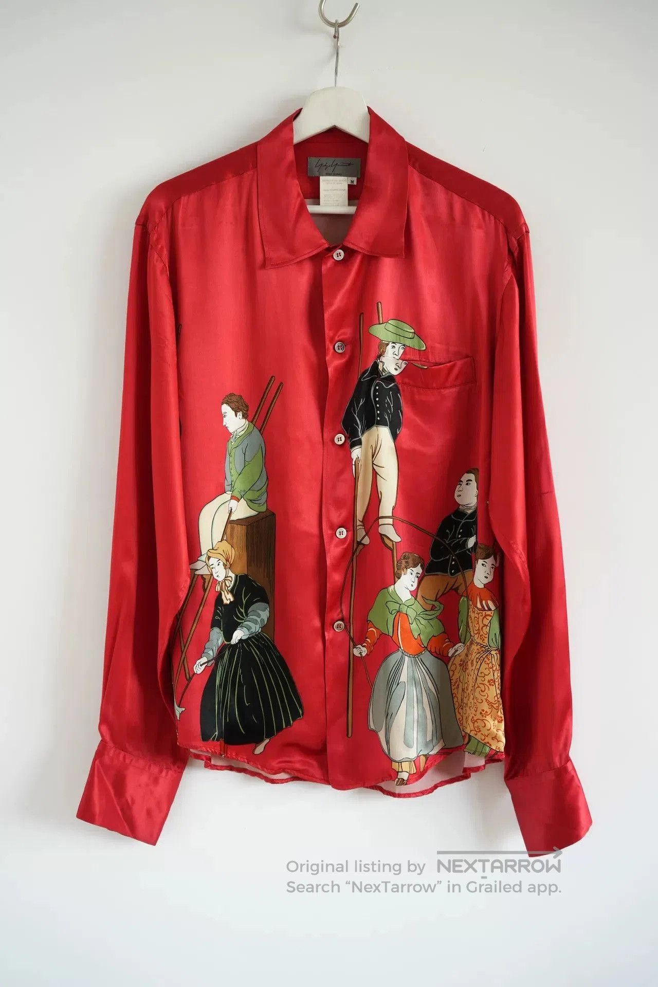 Yohji Yamamoto Yohji Yamamoto Red Silk Button. Size US M / EU 48-50 / 2 - 1 Thumbnail