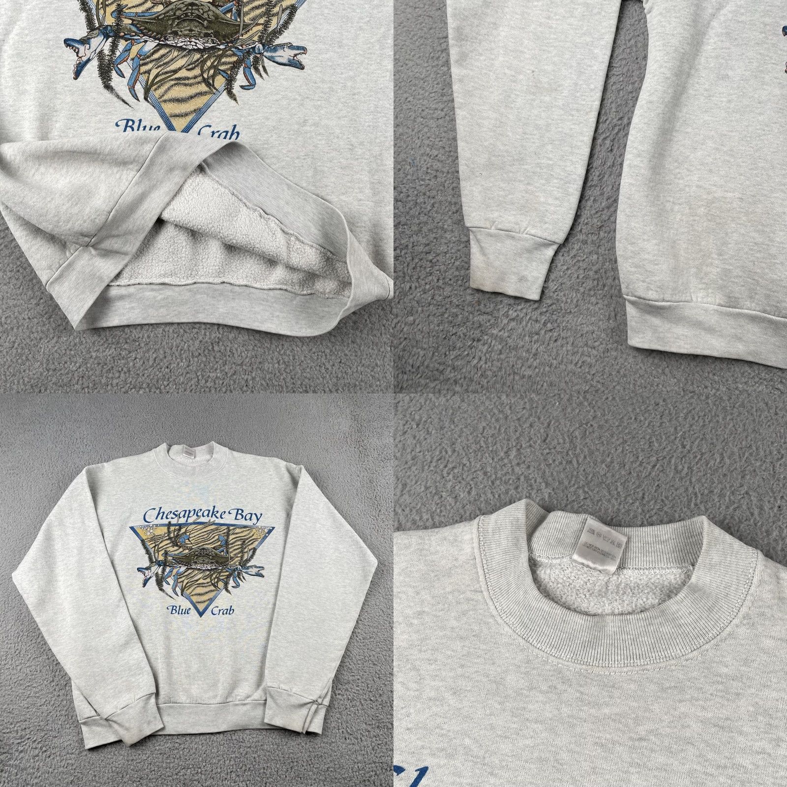 Fruit Of The Loom VINTAGE Fruit of the Loom Sweatshirt Mens XL Chesapeake Bay Blue Crab Made In USA Sweatshirt Size US XL / EU 56 / 4 - 8 Thumbnail