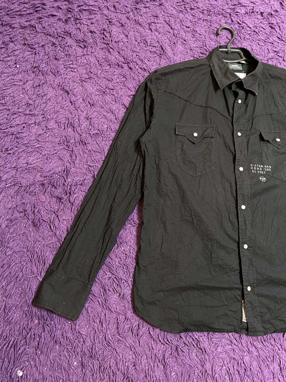 G-Star crazy Y2K GS3301 shirt black G-Star Raw Vintage big print Size US XL / EU 56 / 4 - 9 Thumbnail
