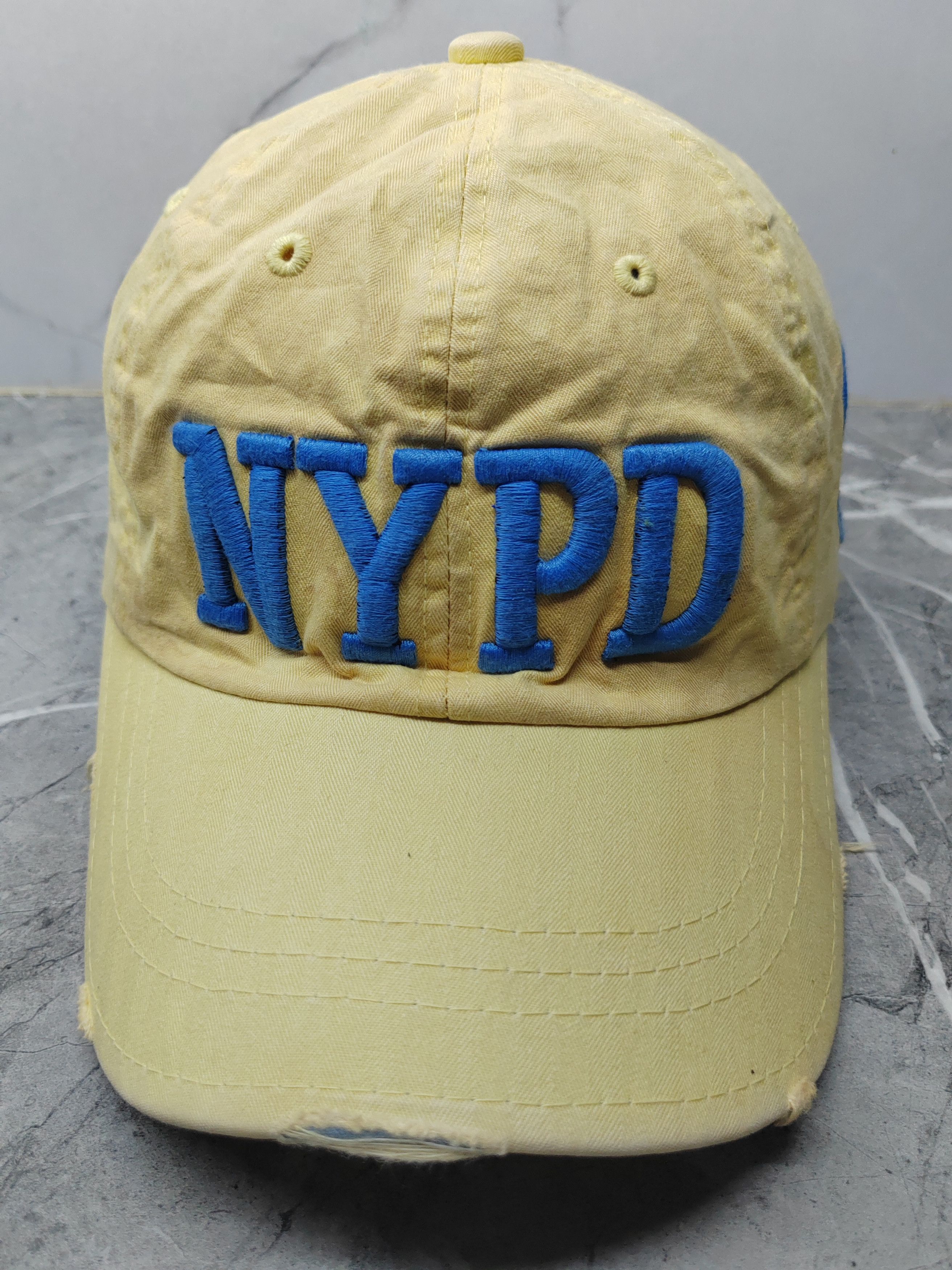 Vintage Vintage NYPD Distressed Style Cap Hat Size ONE SIZE - 2 Thumbnail