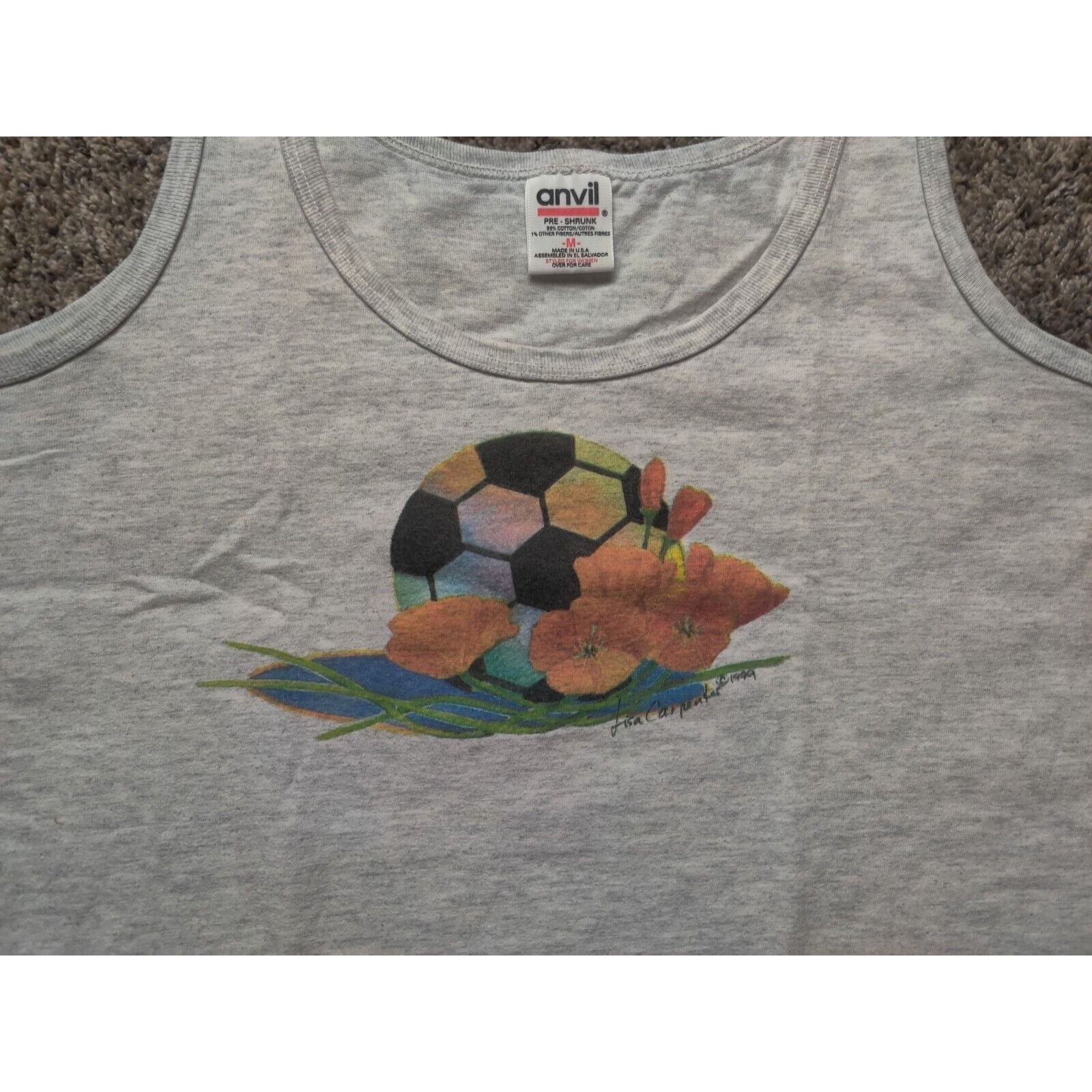 Other Vintage Lisa Carpenter Tank Top Shirt Adult Mens Medium Gray Size US M / EU 48-50 / 2 - 2 Thumbnail