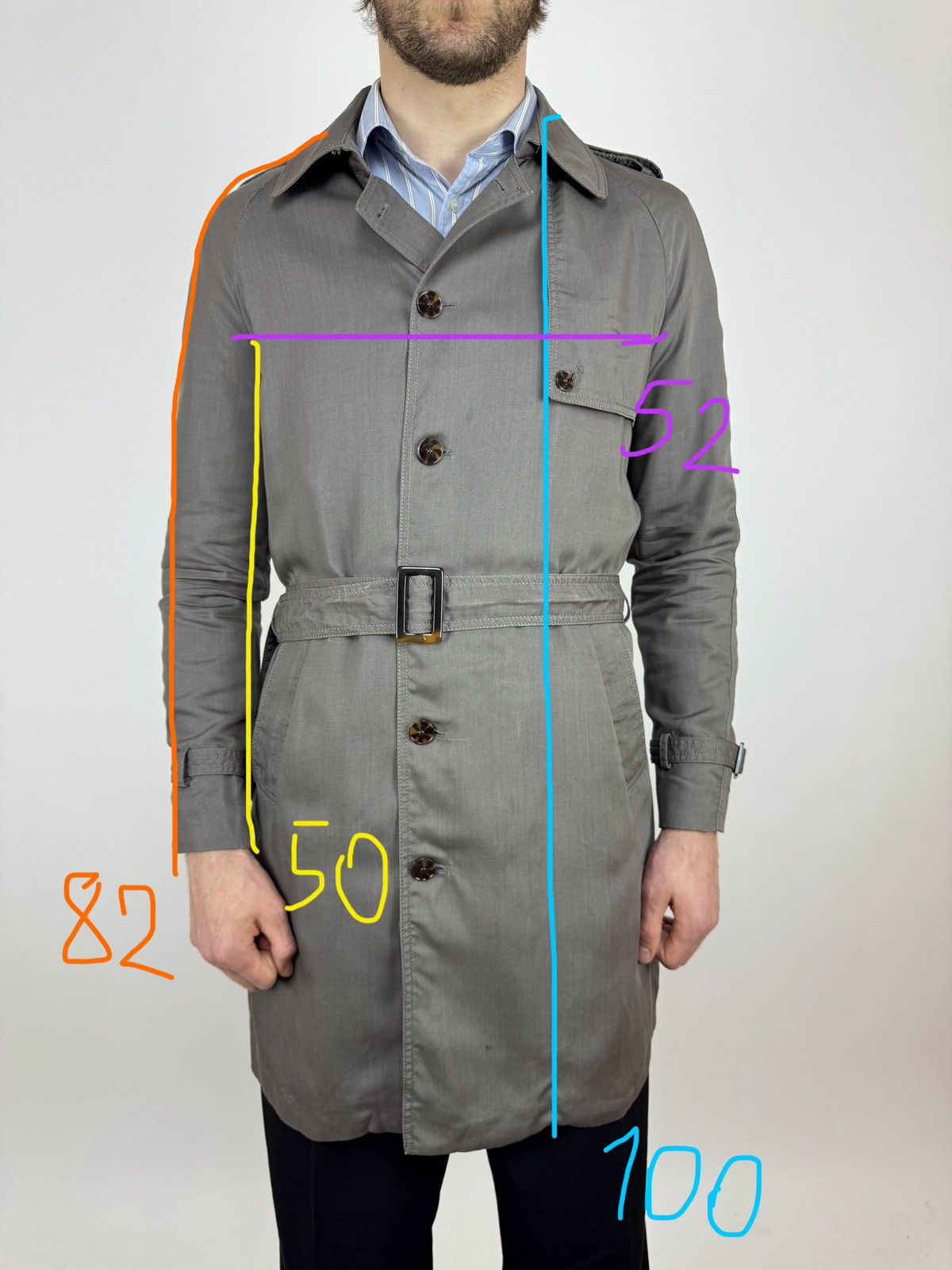Zara ZARA LYOCELL Trench Unlined Belted Coat Mens Preppy Style Size US M / EU 48-50 / 2 - 12 Thumbnail