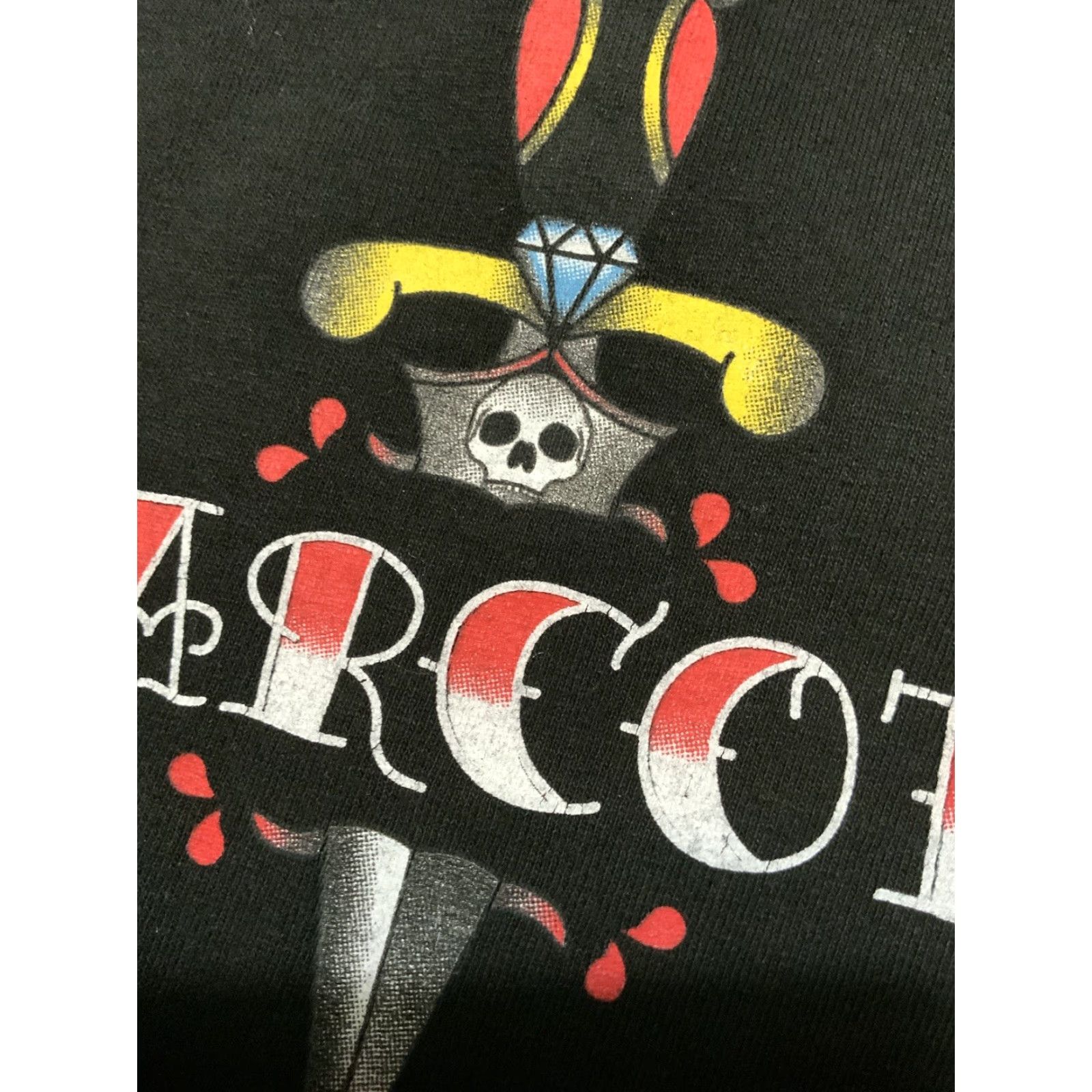 Vintage Gnarcotic Street Addict Lil Gnar Knife Tattoo Skull Skate Graphic T-Shirt Sz. L Size US L / EU 52-54 / 3 - 8 Thumbnail