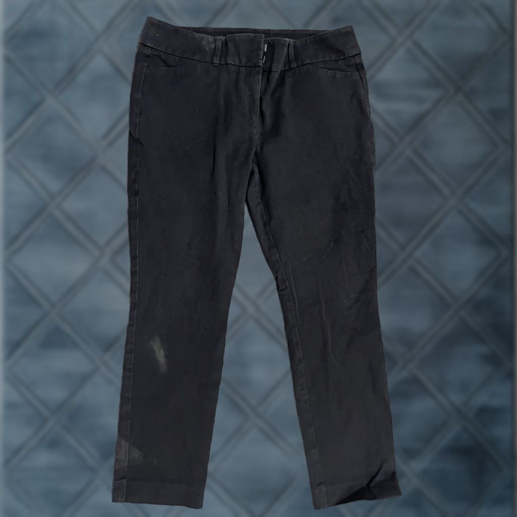 Ann Taylor VINTAGE Ann Taylor LOFT Skinny Ankle Pants Women's Size 8 Black Chino Mid Rise Crop Size 30" / US 8 / IT 44 - 1 Thumbnail