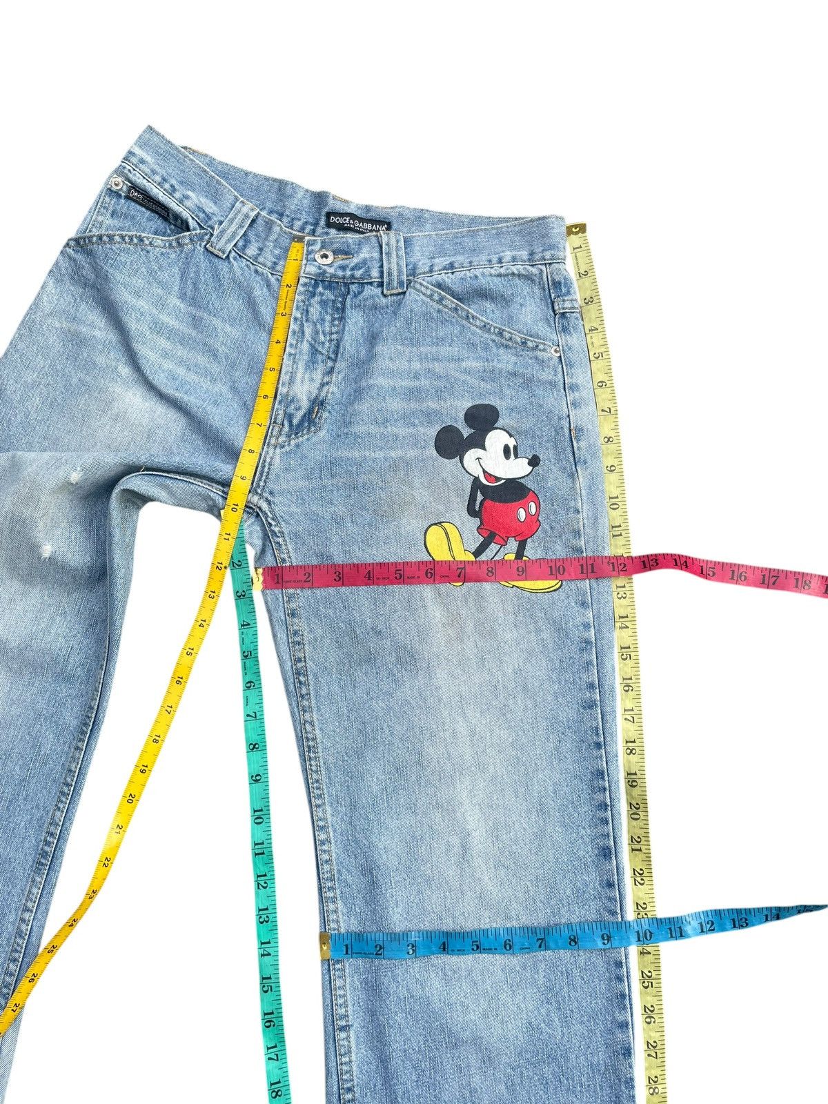 Mickey Mouse Vintage Dolce & Gabbana X Mickey Mouse Distresed Size US 32 / EU 48 - 14 Thumbnail