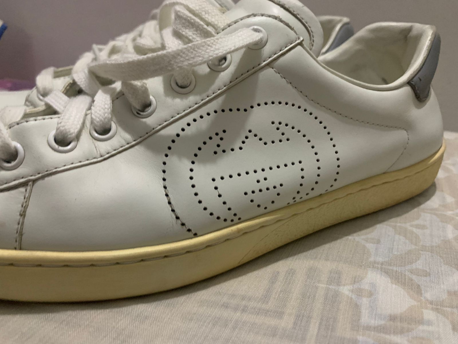 Gucci Gucci Ace GG perforated sneakers Size US 8.5 / EU 41-42 - 5 Thumbnail