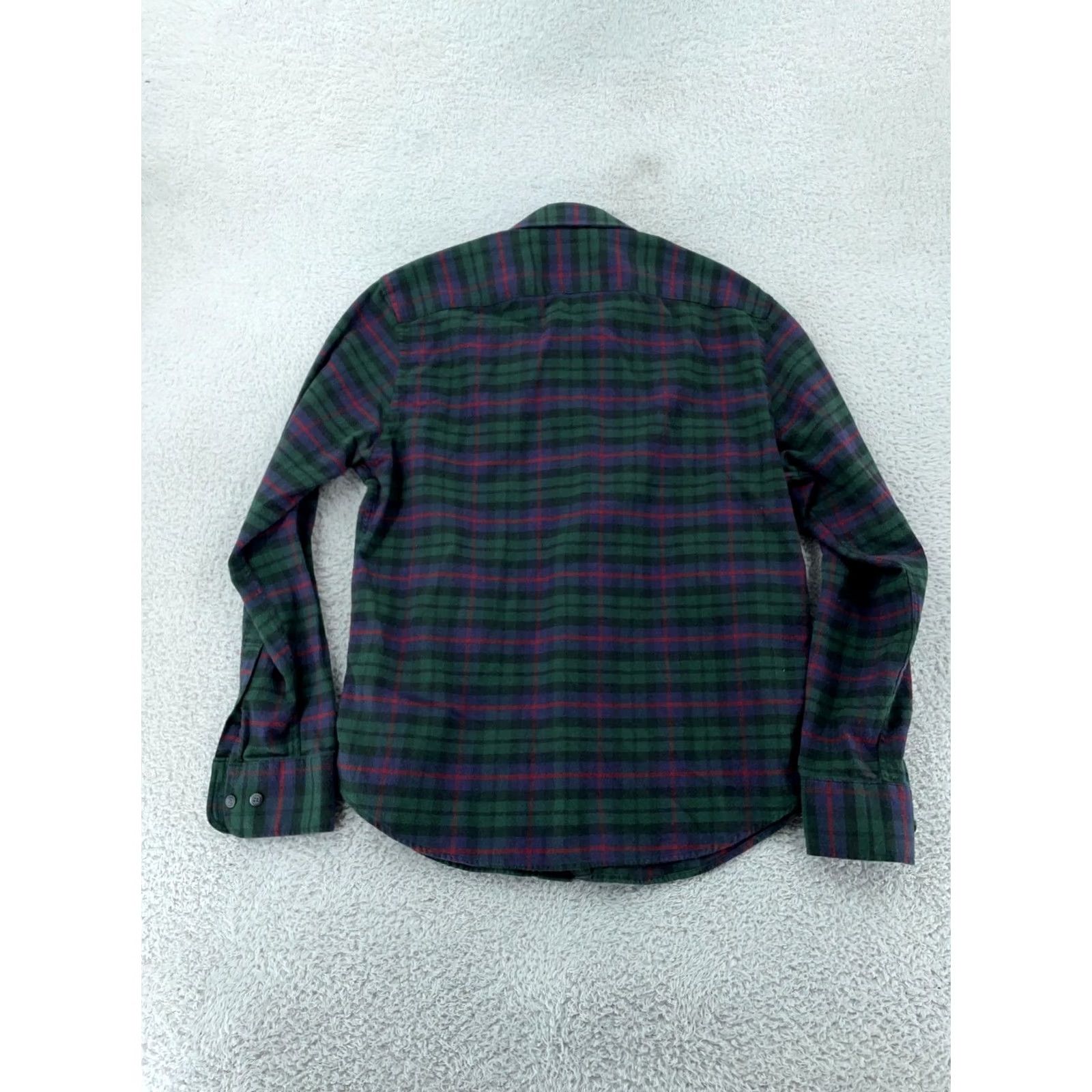 UNTUCKit UNTUCKit Shirt Mens Medium Green Navy Plaid Collared Button Down Flannel 100% Cotton Casual Long Sleeve Vintage No Size US M / EU 48-50 / 2 - 3 Thumbnail