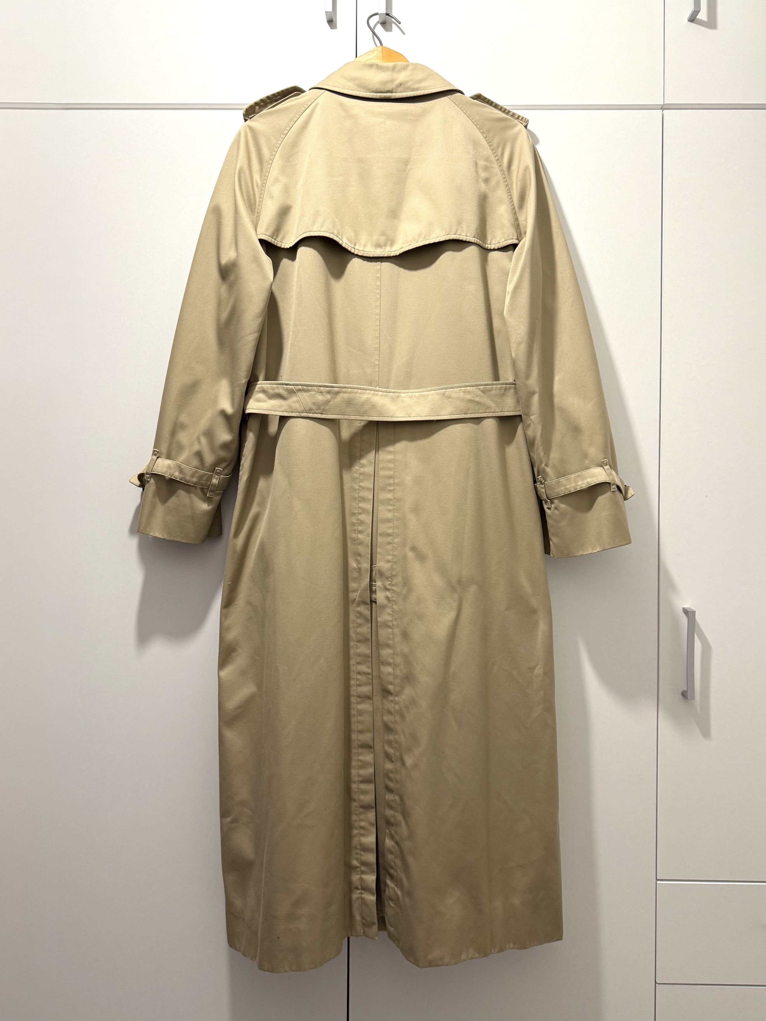 Burberry Women's Vintage Burberry Beige Wool Lined Long Trench Coat Size XL / US 12-14 / IT 48-50 - 3 Thumbnail