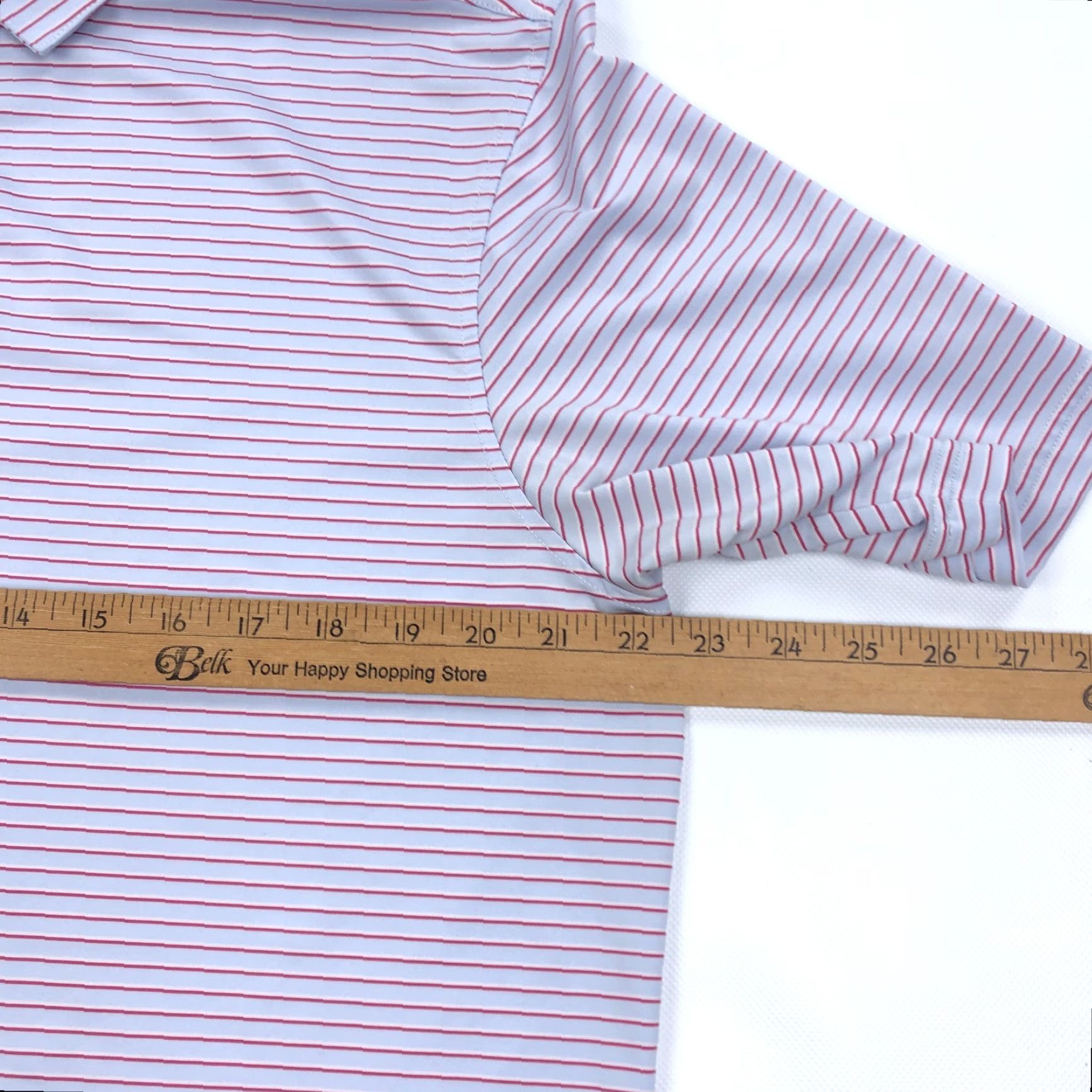 Vintage Straight Down Polo Shirt Blue Red Striped Men's L Golf Casual Activewear Short Sleeve Button Embroidered Logo Brushed Knit Moisture Wicking Size US L / EU 52-54 / 3 - 7 Thumbnail