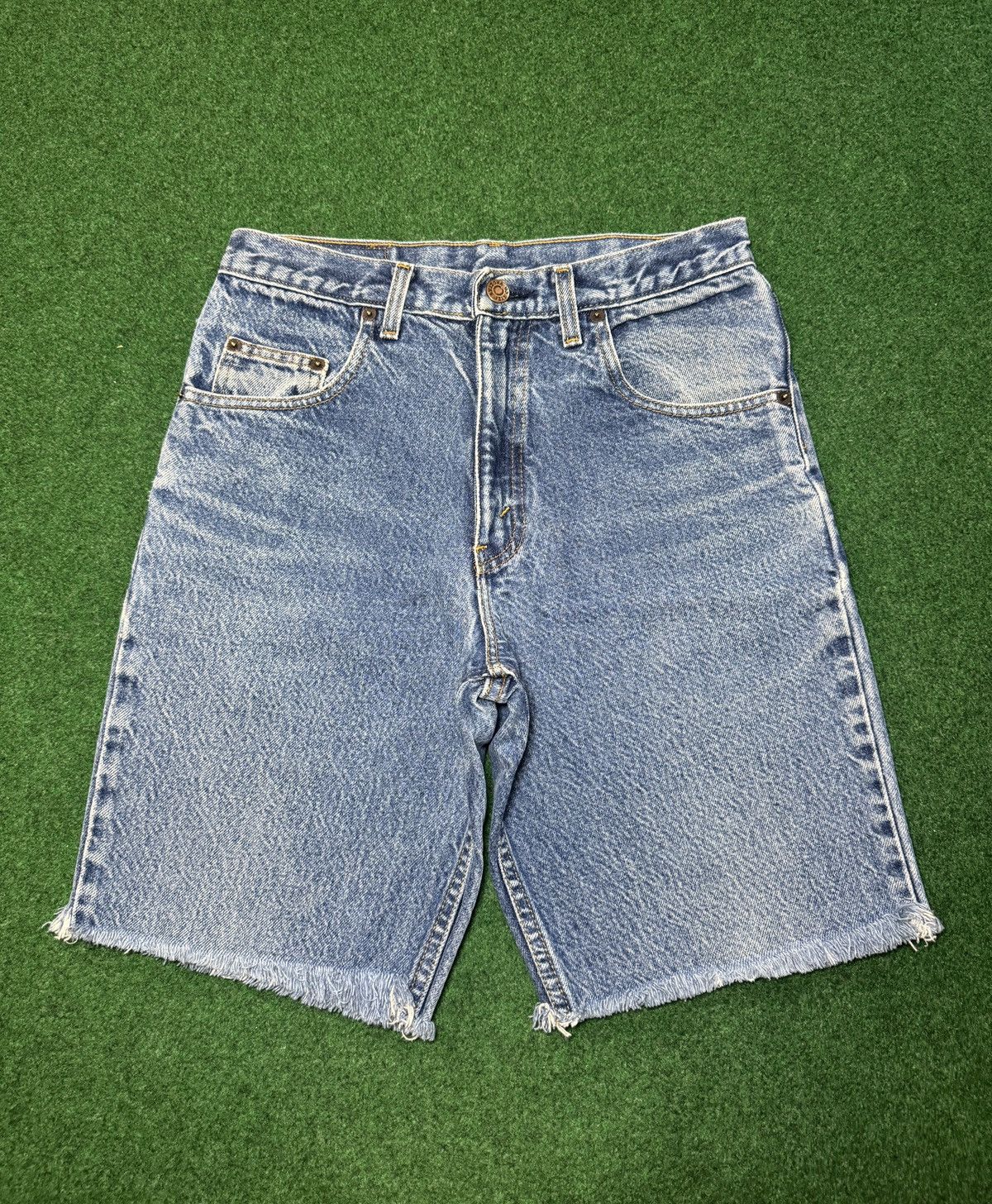Arizona Jean Co. Vintage 90s Arizona Cutoff Jorts Grunge Skater Denim Shorts Size US 30 / EU 46 - 3 Thumbnail