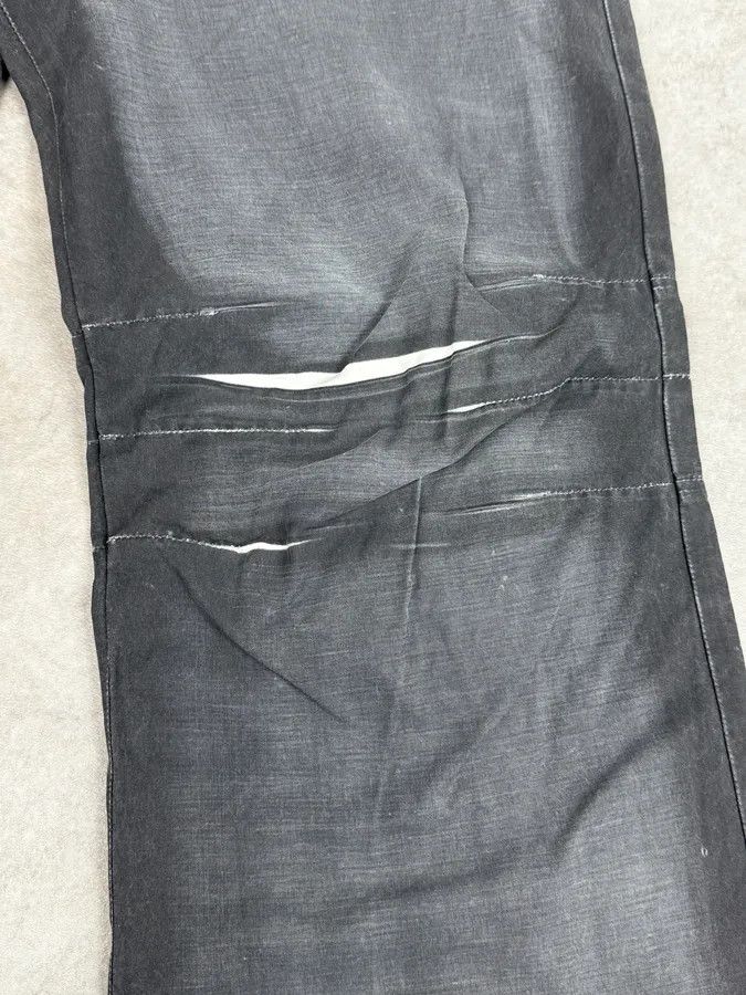 Just Cavalli 2000s Cavalli Grey Wax Washed Flared Pants Size US 34 / EU 50 - 8 Thumbnail