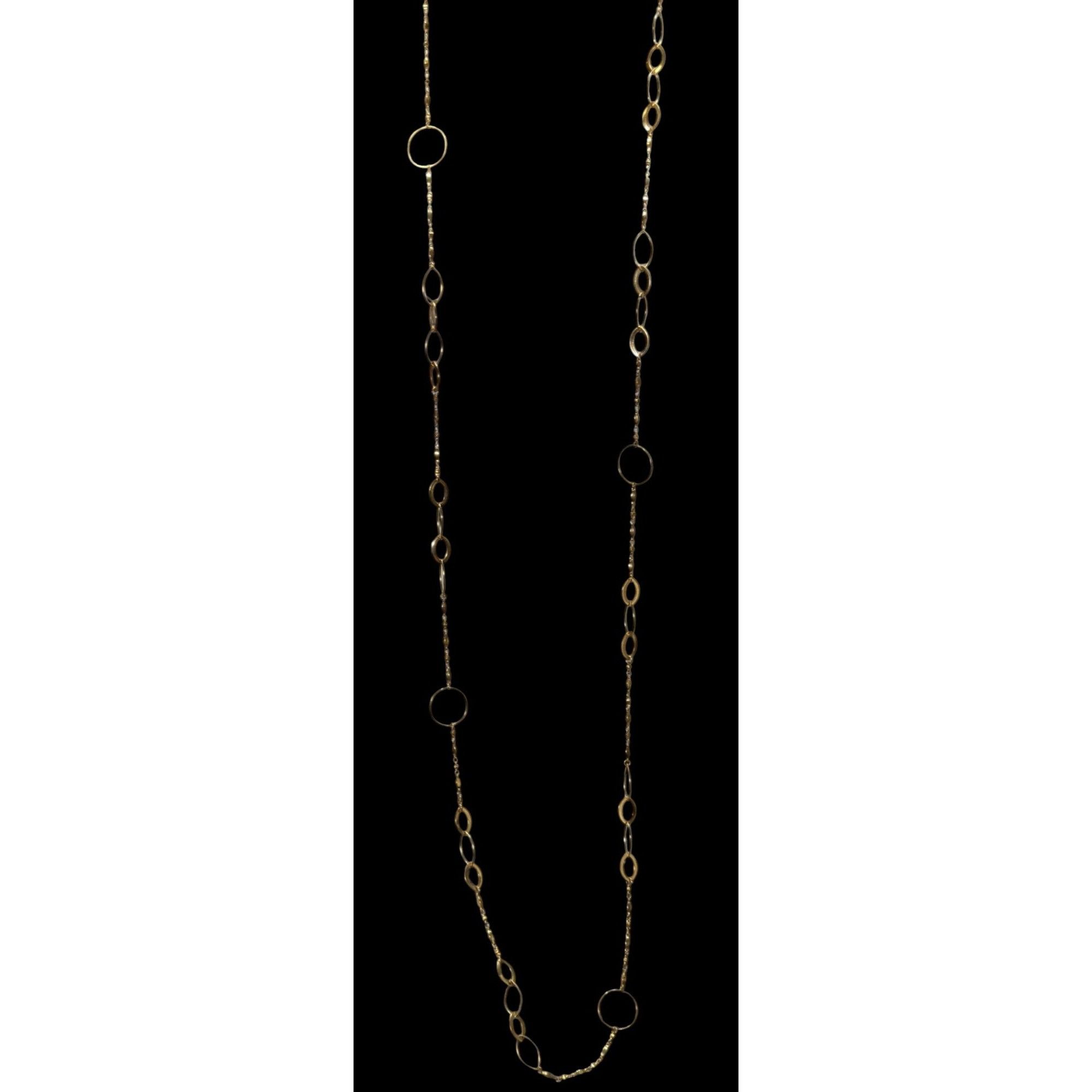 Other Abstract Glam Gold Tone Opera Chain Necklace With Assorted L Size ONE SIZE - 5 Thumbnail