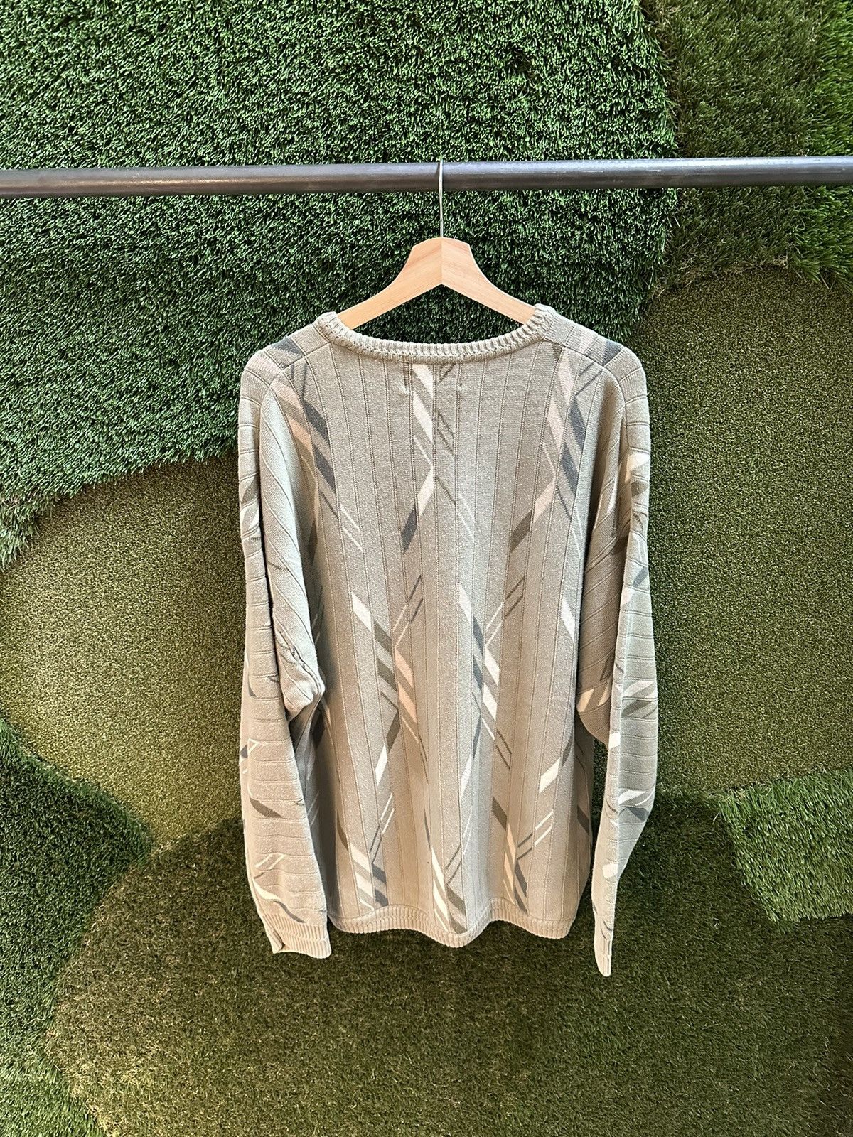 Vintage Vintage Tosani Abstract Striped Sweater Large Size US L / EU 52-54 / 3 - 2 Thumbnail