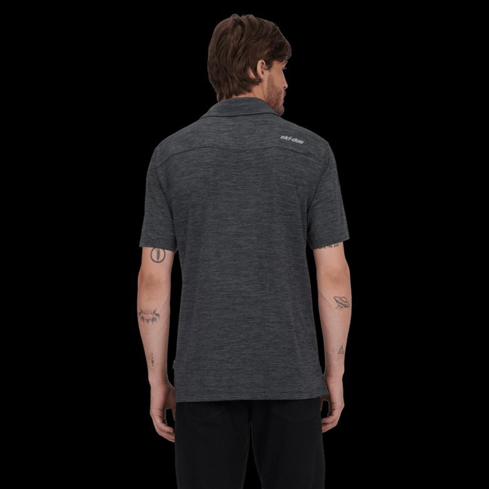 Ski-Doo Ski-Doo Men's Tech Polo Size Medium Charcoal Grey Size US M / EU 48-50 / 2 - 2 Thumbnail
