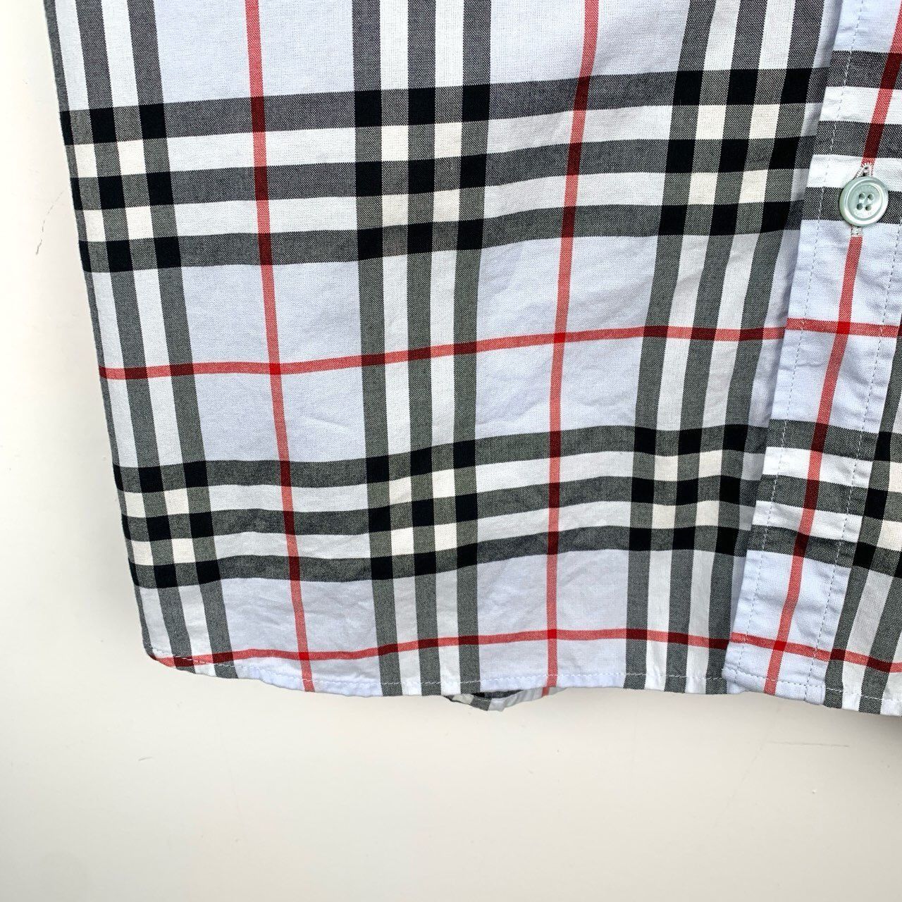 Burberry Burberry Logo-Print Blue Checkered Cotton Short-Sleeve Shirt Size S / US 4 / IT 40 - 5 Thumbnail
