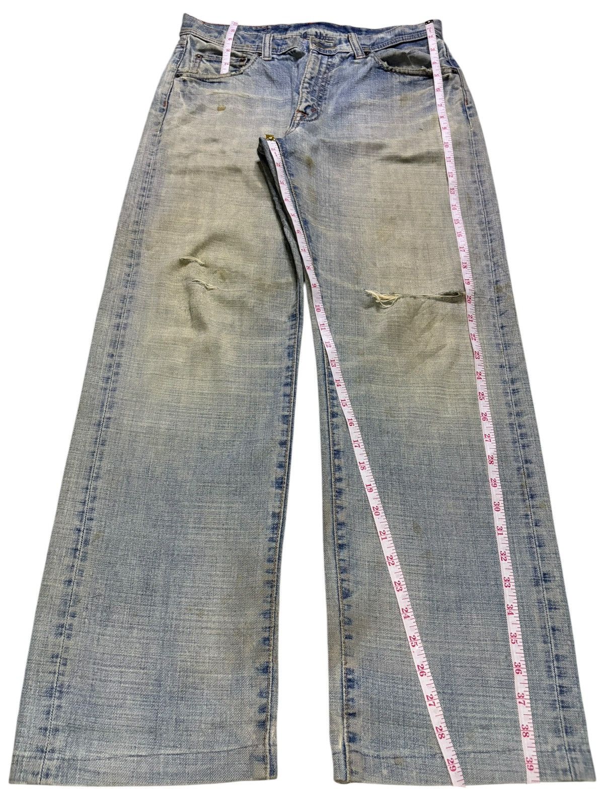 Japanese Brand Vintage Japanese Brand Mud Wash Distressed Loose Baggy Jeans Size US 30 / EU 46 - 13 Thumbnail