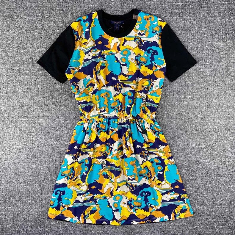 Louis Vuitton Louis Vuitton Silk Patchwork Dress - dmc Size US 36 / EU 52 - 1 Thumbnail