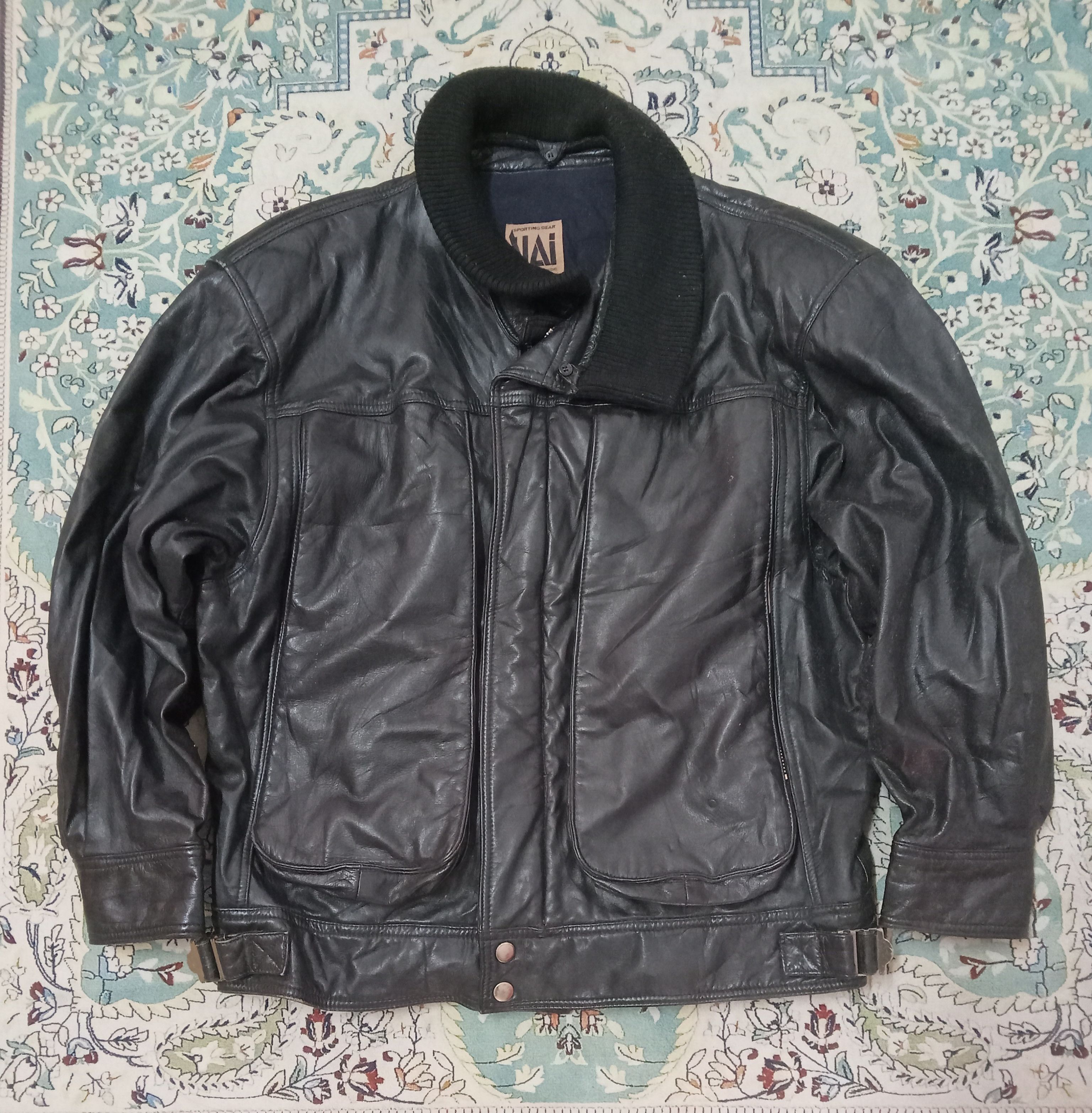 Issey Miyake Archive Vintage 80s Issey miyake star leather jacket