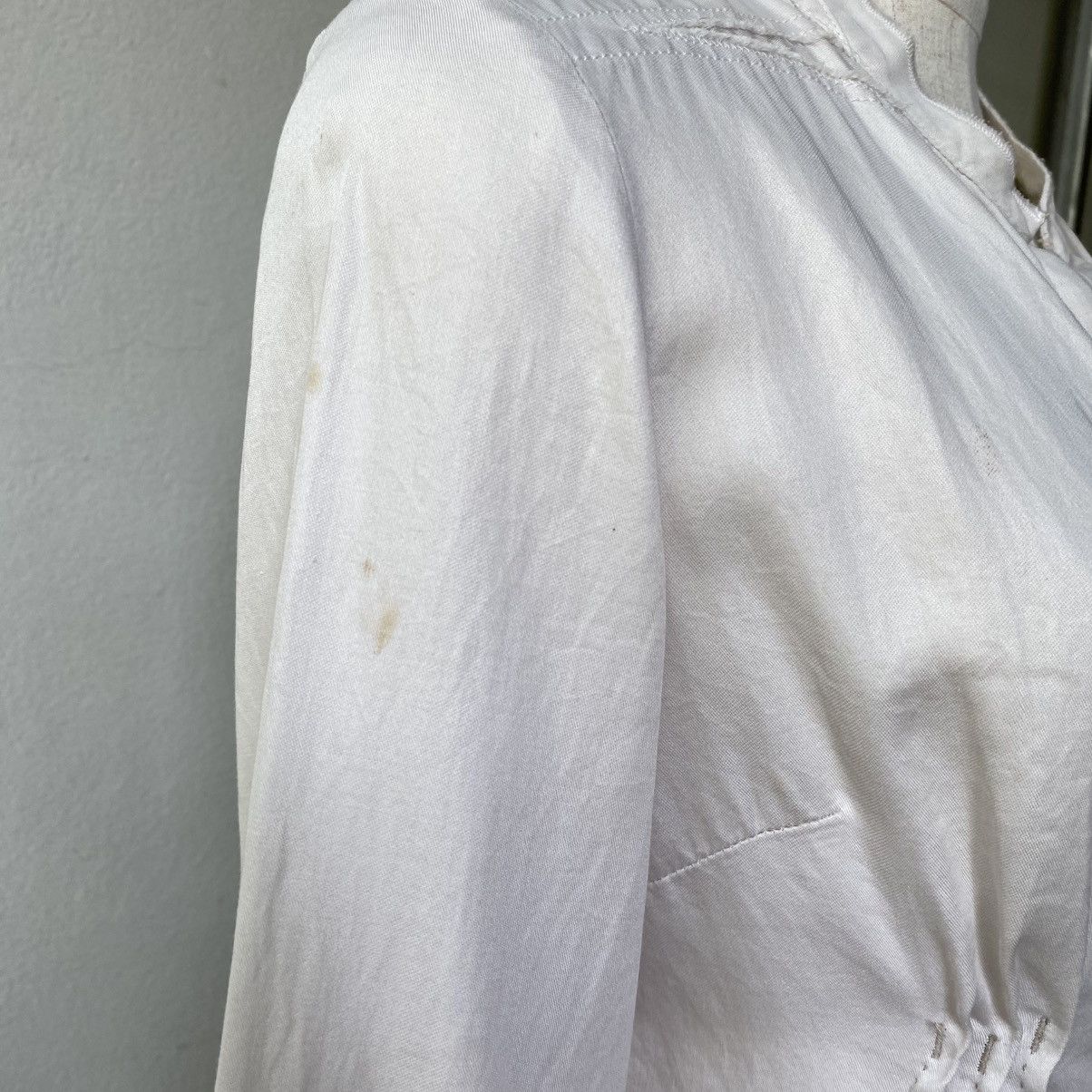 Marithe + Francois Girbaud MARITHE + FRANÇOIS GIRBAUE Grey V-Neck Button-Up Shirt Size S / US 4 / IT 40 - 5 Thumbnail