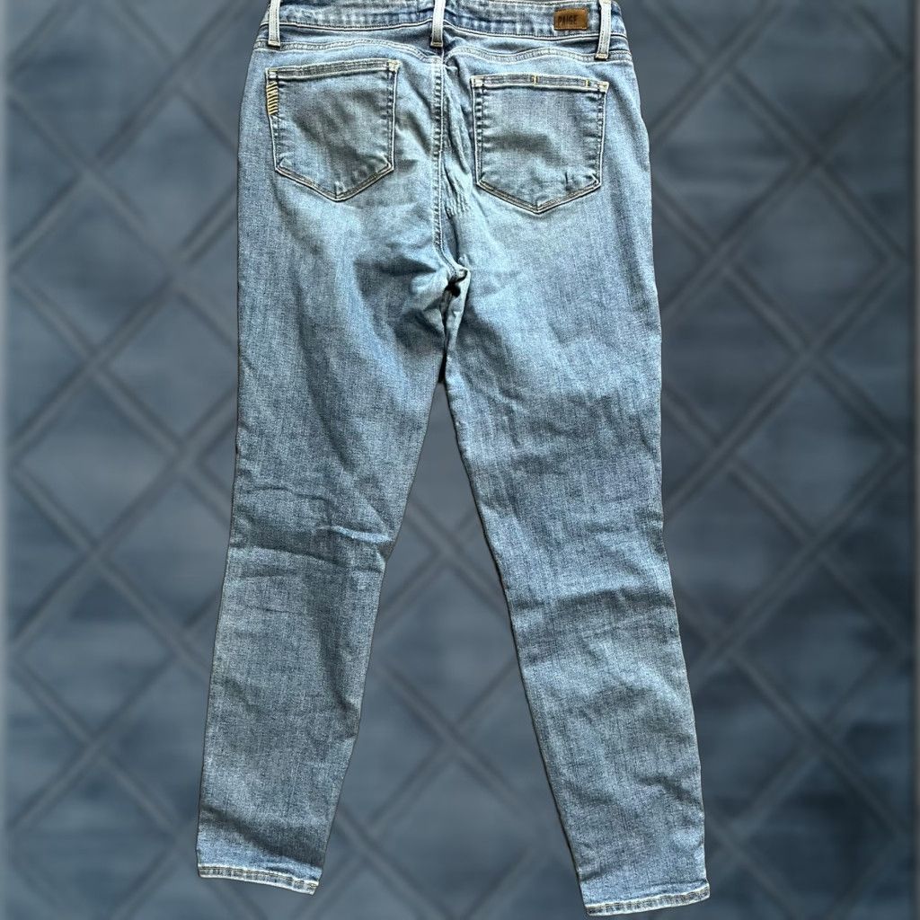 Paige PAIGE Verdugo Crop Jeans Women 31x27 Dark Wash Denim Cotton Blend Blue Cropped Low Rise Skinny Regular Size 31 Womens Jeans Size 24" / US 00 / IT 34 - 1 Thumbnail