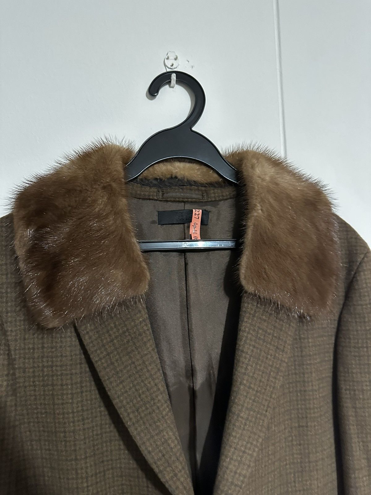 Japanese Brand × Uniqlo Uniqlo Japan exclusive faux fur collar wool plaid check coat Size US S / EU 44-46 / 1 - 2 Thumbnail