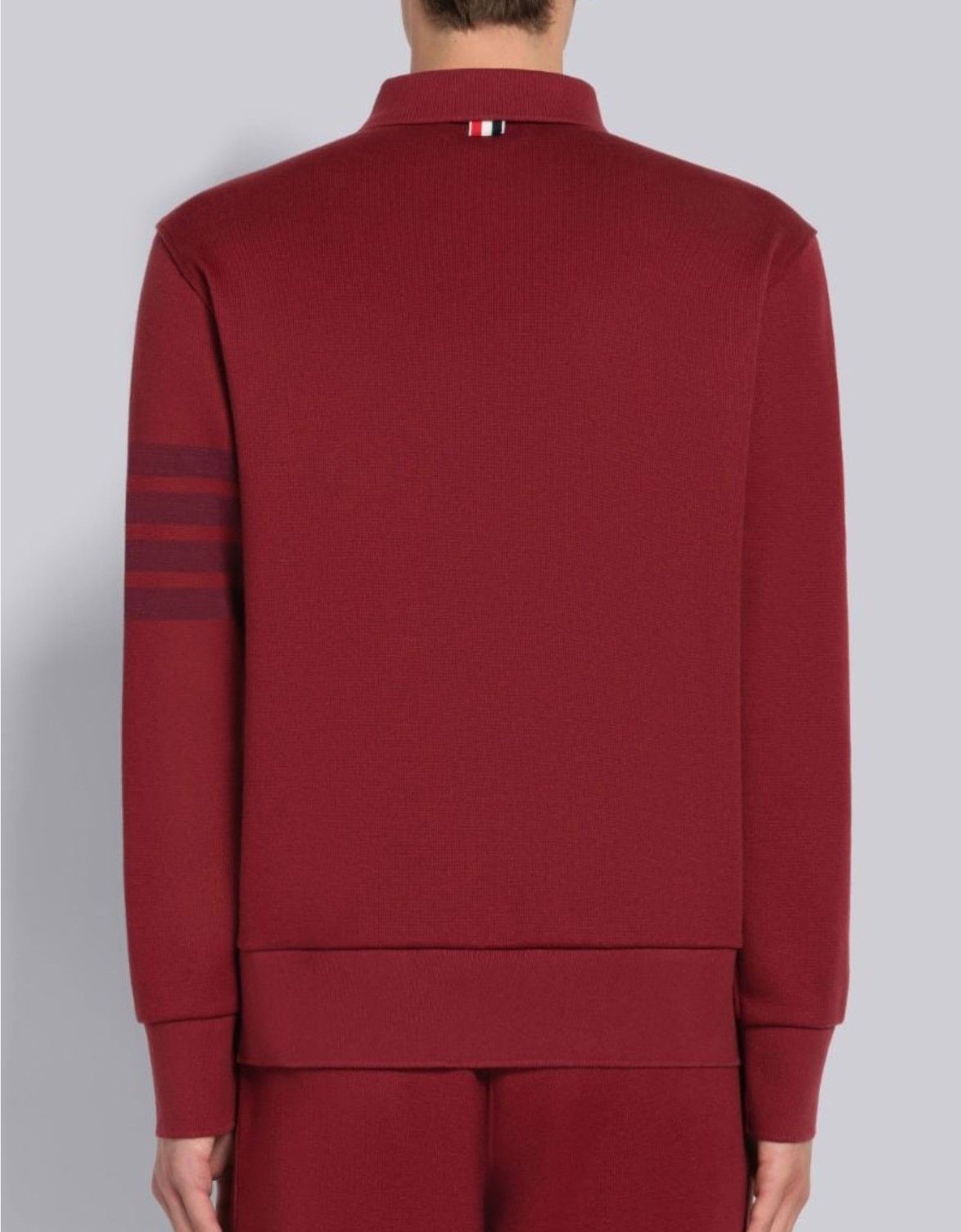 Thom Browne Double Face Knit 4-Bar Long Sleeve Polo Size US L / EU 52-54 / 3 - 2 Thumbnail