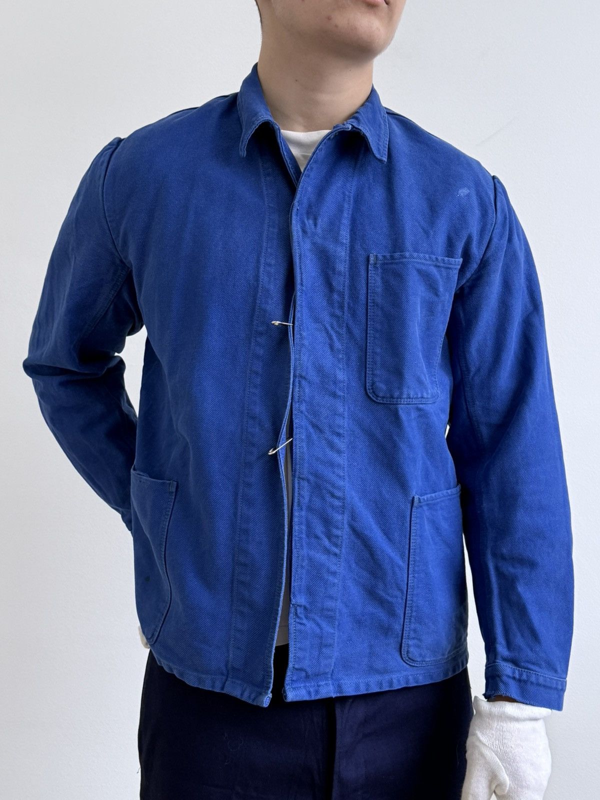 Vetra Vintage 60s „Lutteurs” French Workwear Sanfor Chore Jacket Size US L / EU 52-54 / 3 - 1 Thumbnail