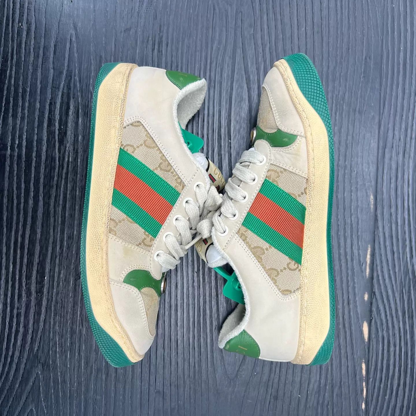 Gucci Gucci Rhyton Gray Green 36 Like New Size US 5.5 / IT 35.5 - 3 Thumbnail