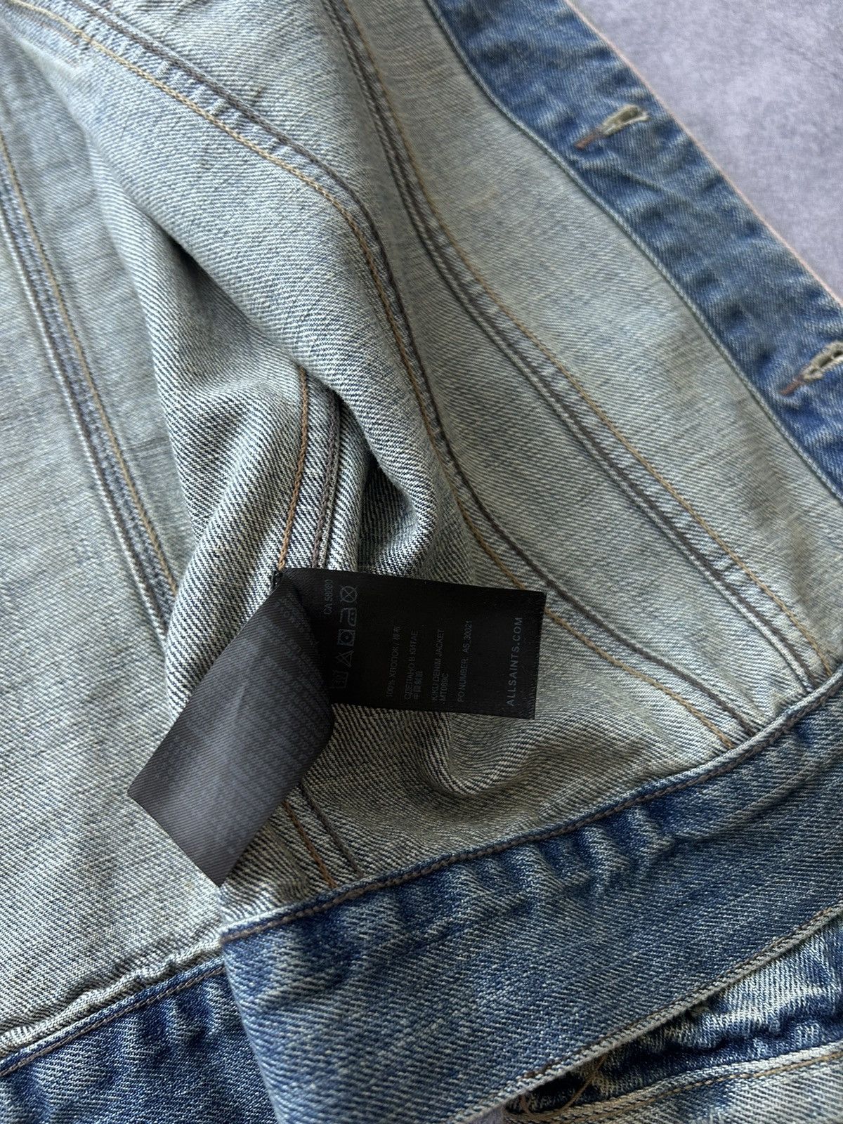Allsaints Vintage Allsaints Japanese fabric denim jacket mens Size US M / EU 48-50 / 2 - 9 Thumbnail
