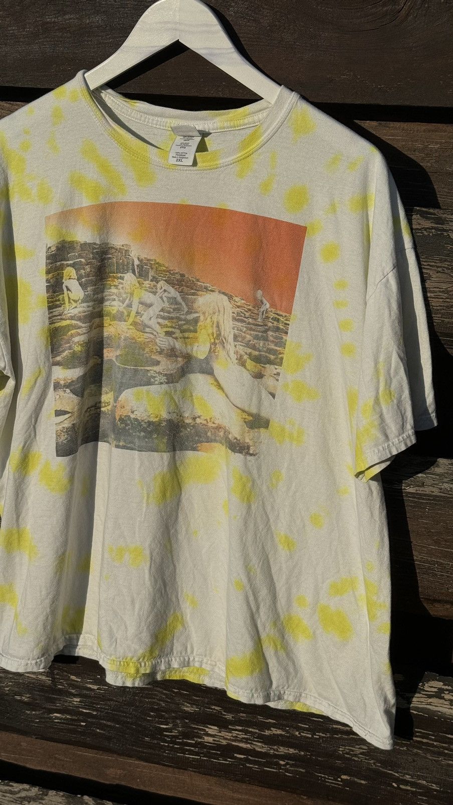 Band Tees × Vintage Led Zeppelin Houses of the Holy tie Dye vintage tee y2k Size US XXL / EU 58 / 5 - 4 Thumbnail
