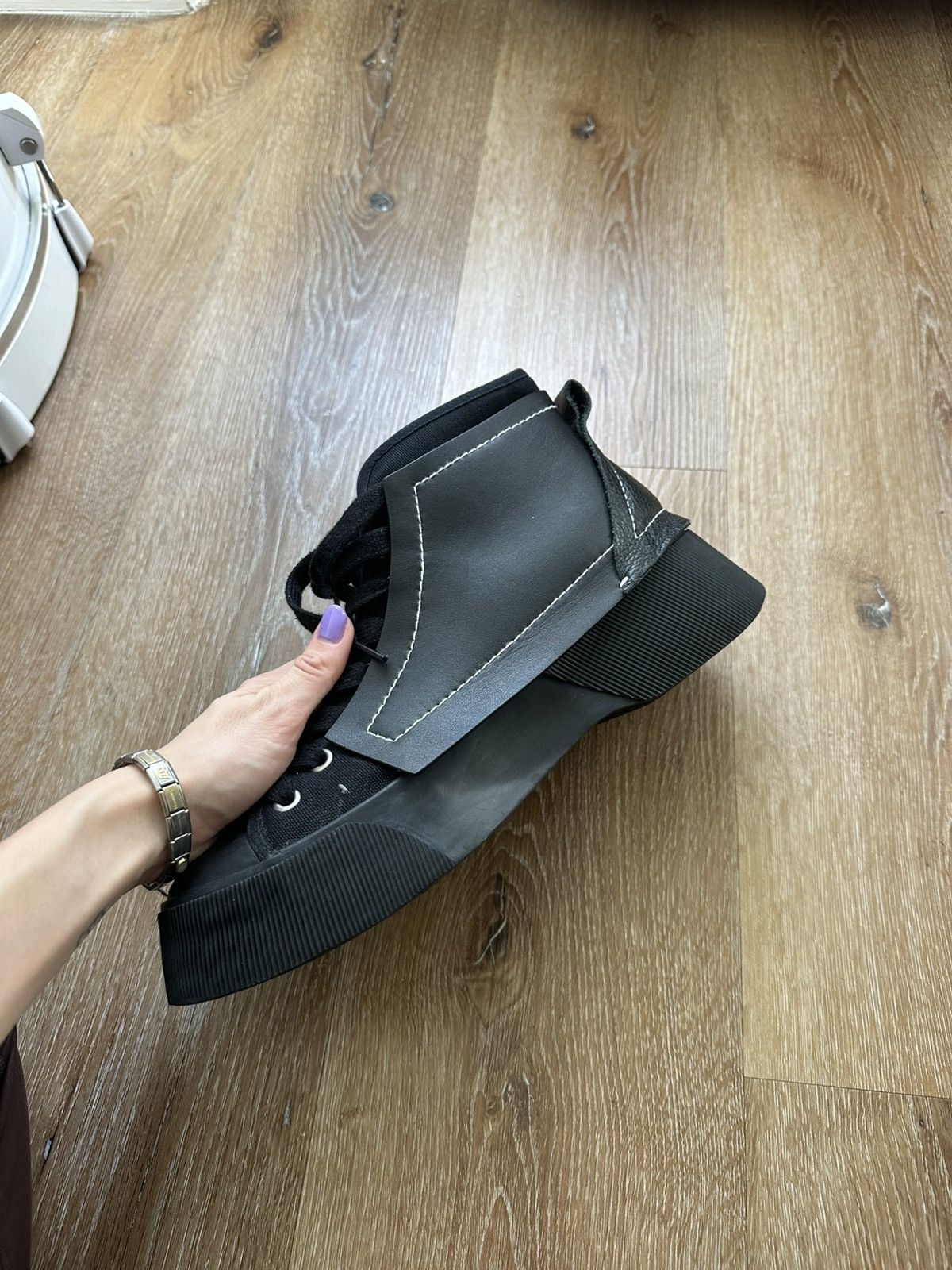 JW Anderson JW ANDERSON PANELLED HIGH-TOP SNEAKERS BOOTS IN BLACK US 9 Size US 9 / EU 42 - 5 Thumbnail